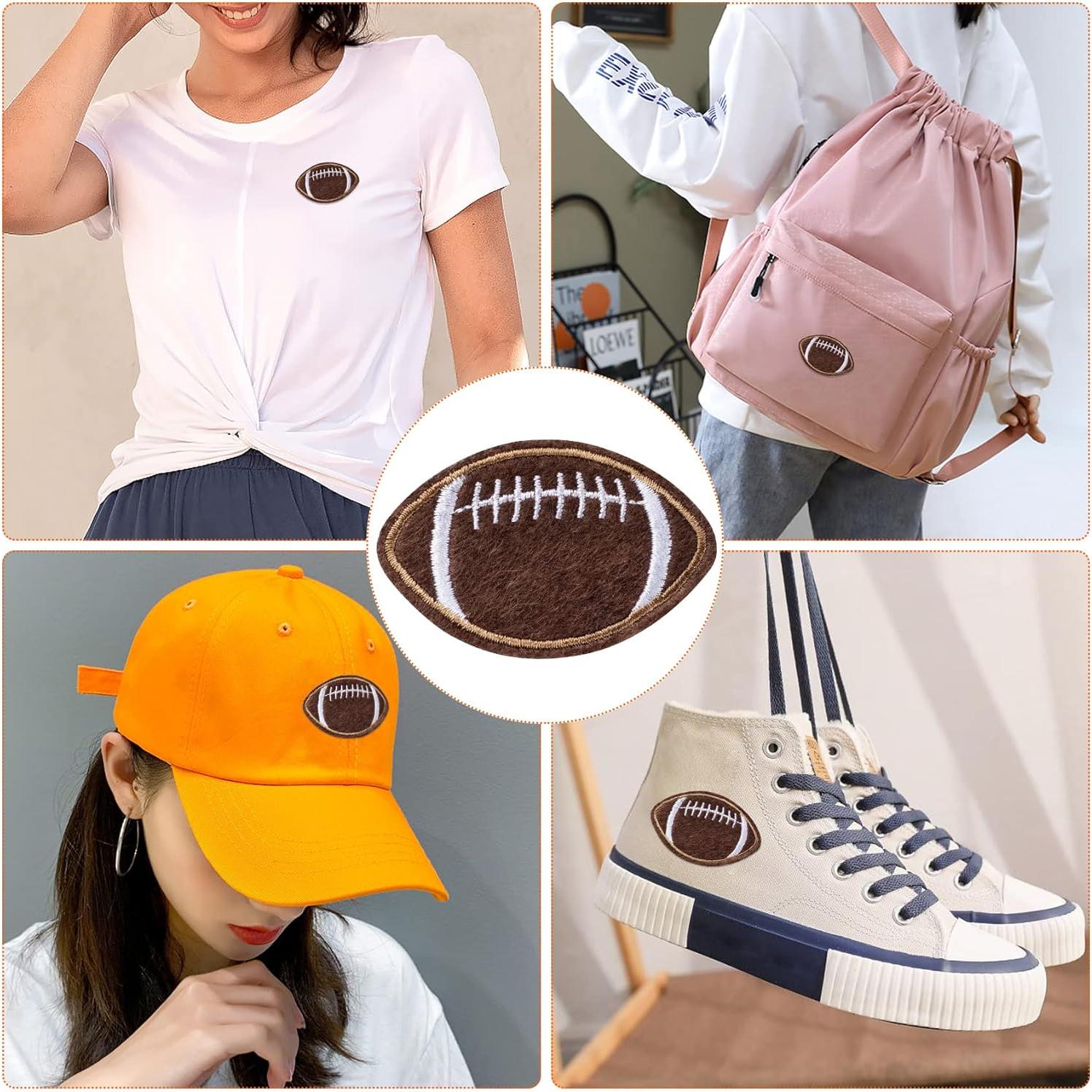 PAGOW 20 Parches Bordados de Fútbol para Planchar 5.58x3.56cm