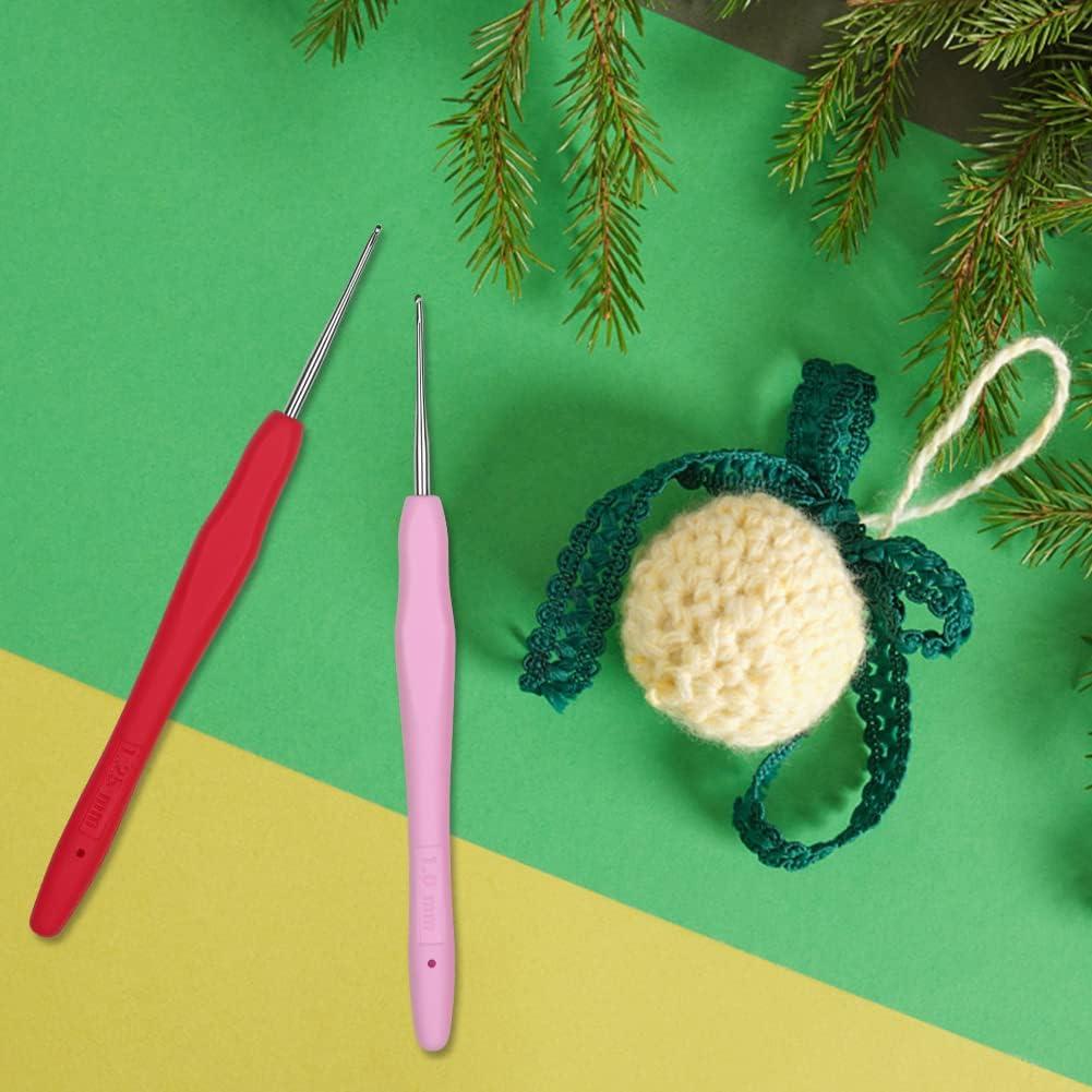 Gancho de Crochet QLRFFLJOY 0.5mm Aluminio Verde Azulado