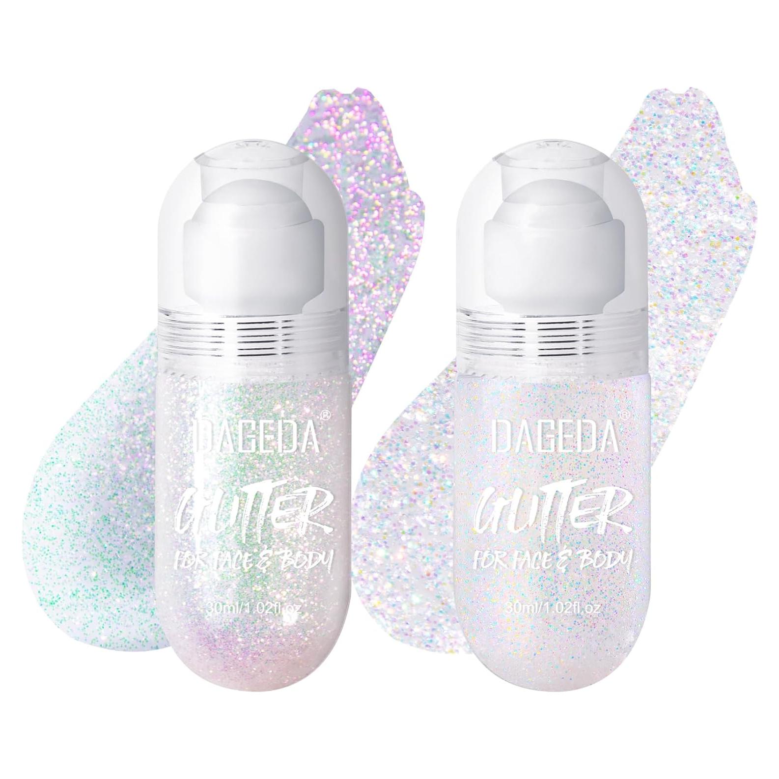 Gel Brillante Corporal Roll-on DAGEDA 25 ml Holográfico Rosa