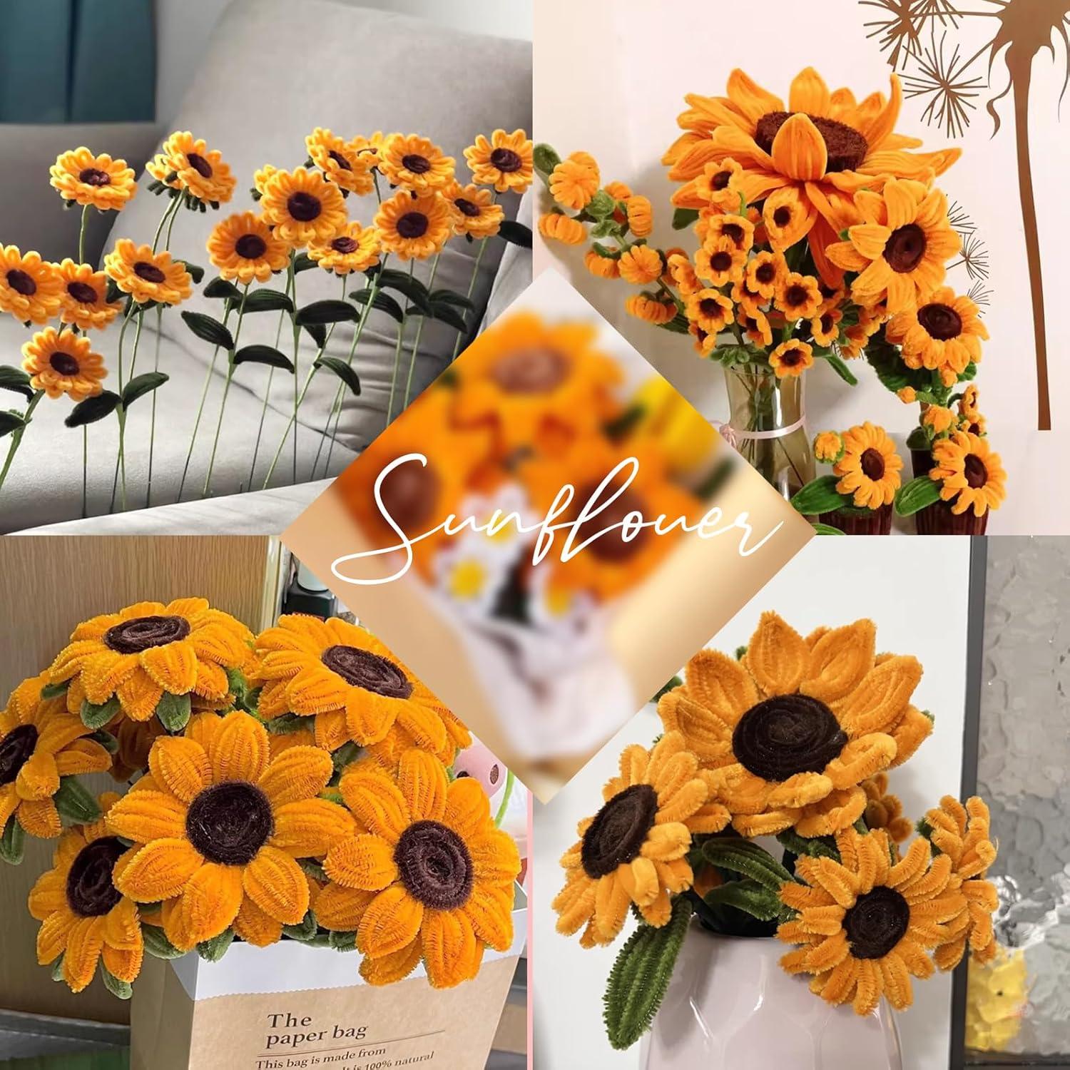 Kit de Flores DIY Brmeday 300 Piezas con Luz de Cuerda