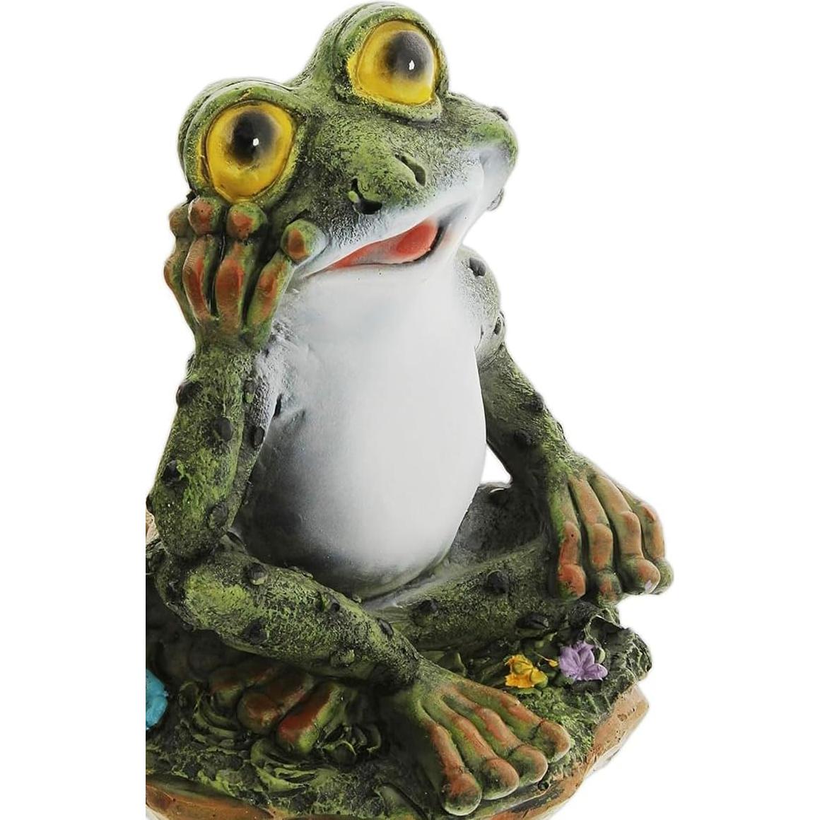 Medidor de Lluvia de Resina Diseño Rana 14 cm - Lindos