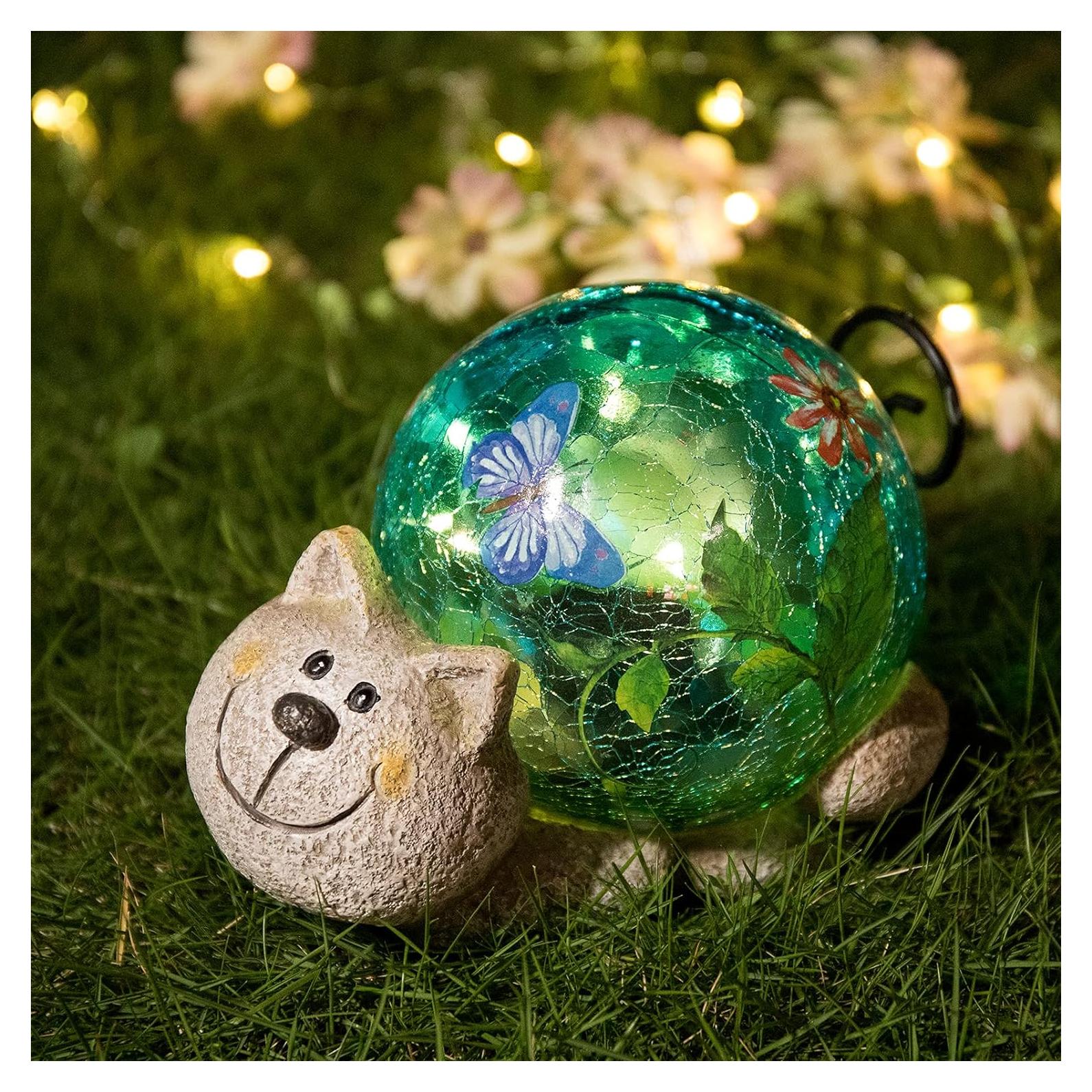 Estatua de Jardín Solar Gato JARDÍN DE SUEÑOS 12.7 cm