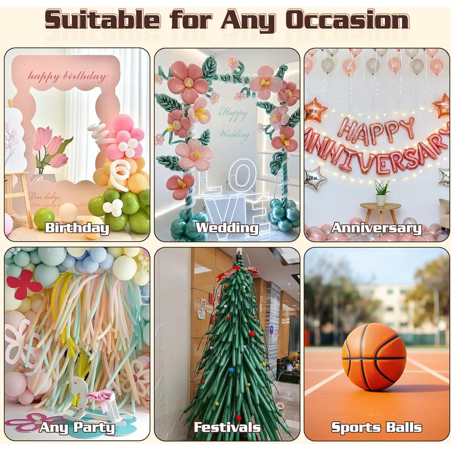 Bomba de Globo Eléctrica AXHJ 2 en 1 para Globos y Pelotas