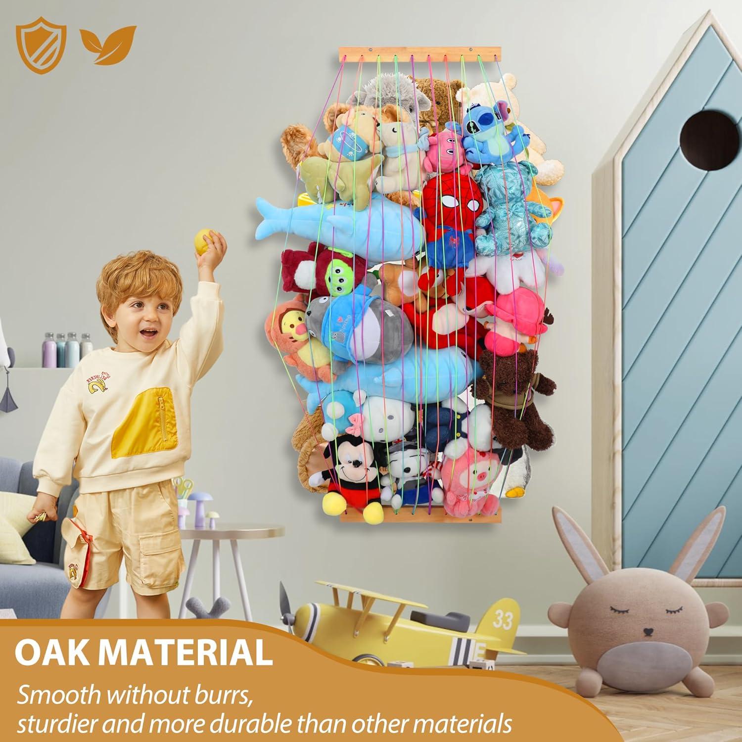 Organizador de Juguetes de Peluche PHOENANCEE Madera Natural