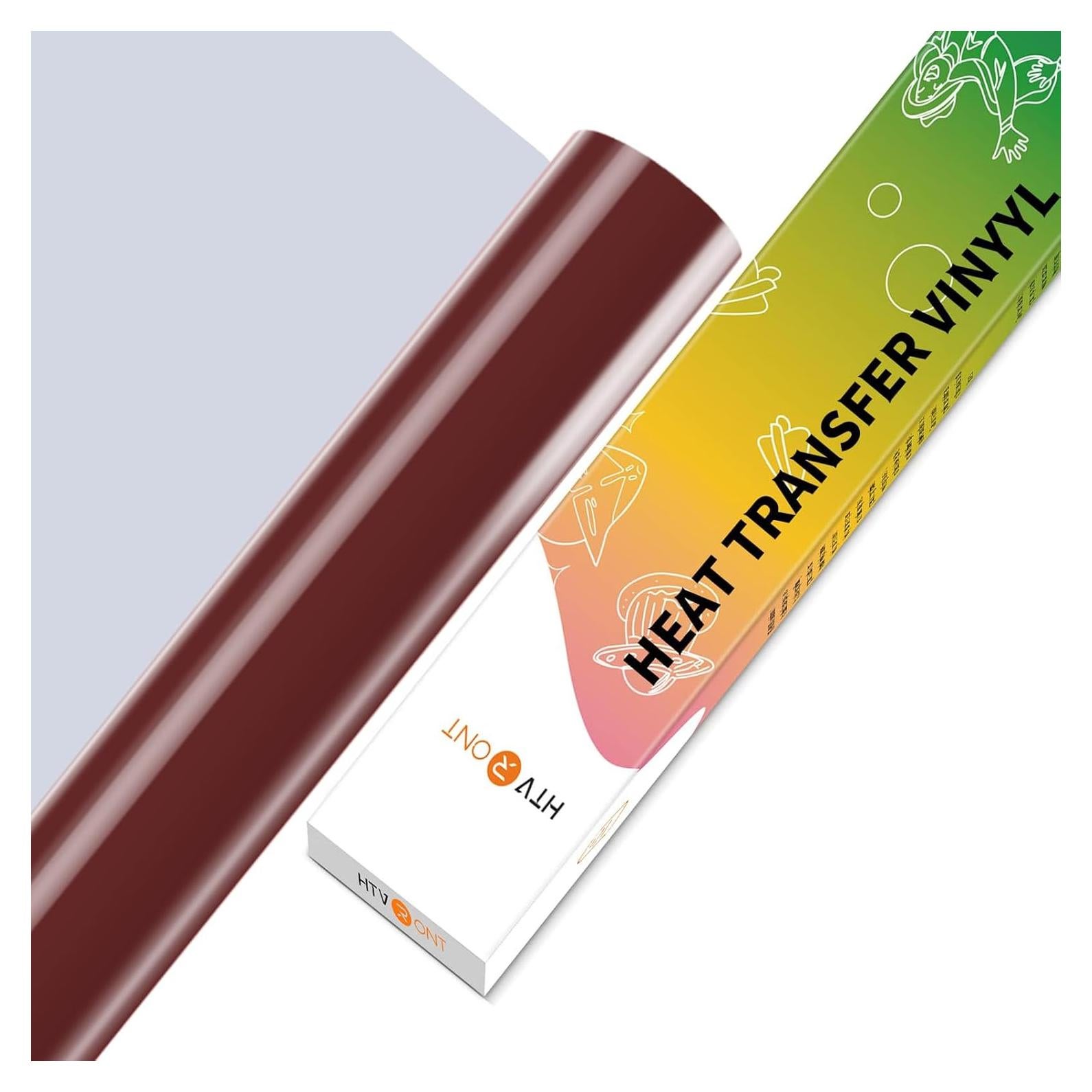 Rollos de Vinilo de Transferencia de Calor HTVRONT 30cm x 1.5m Marrón
