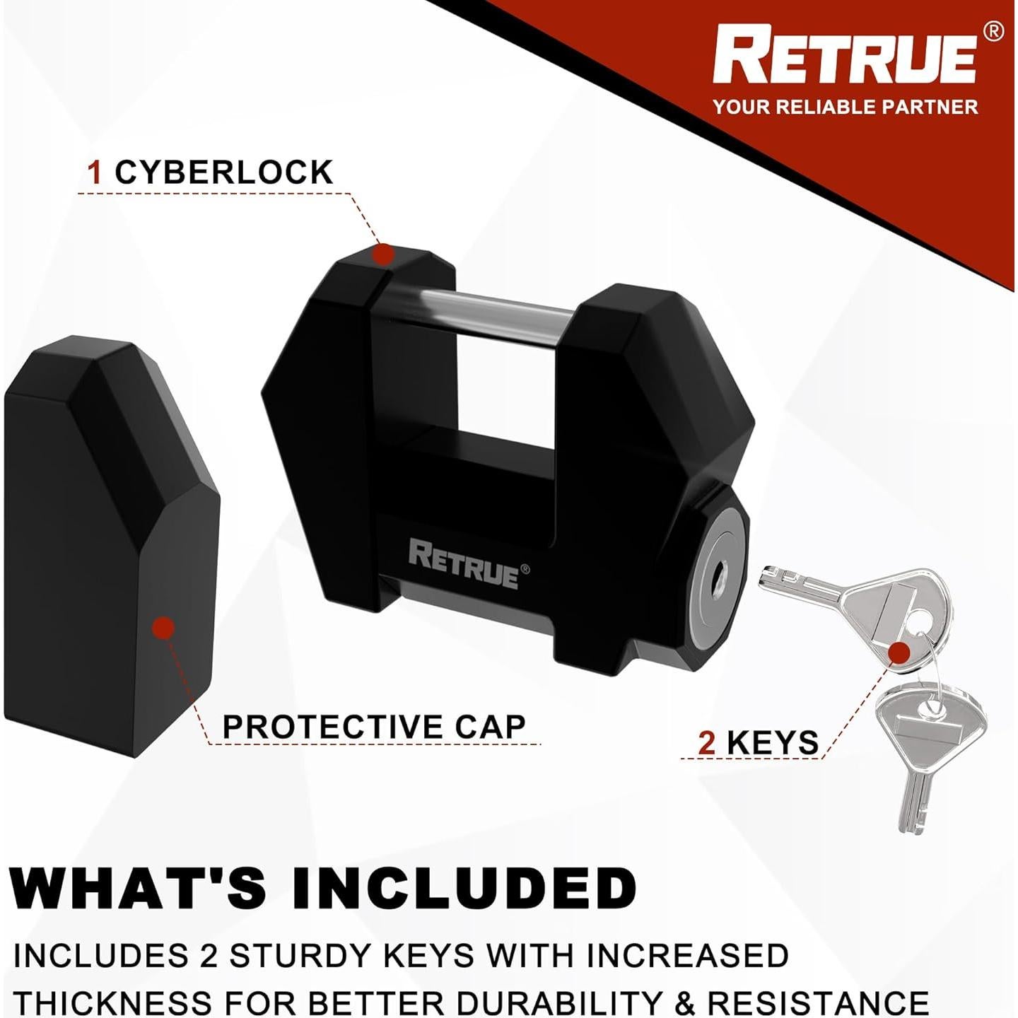 Cerradura de Acoplamiento de Remolque RETRUE Cyberlock 30.48 mm