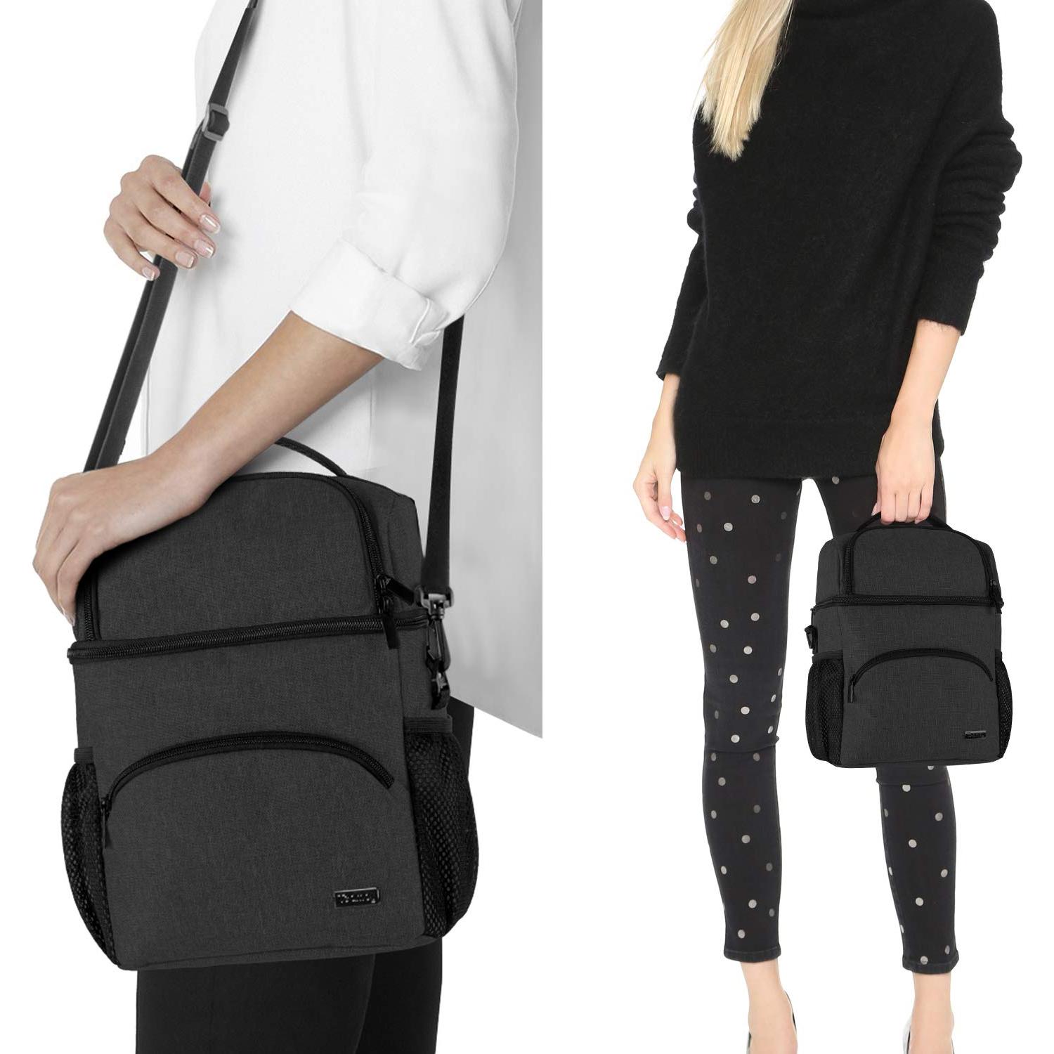 Bolsa Enfriadora de Leche Materna Teamoy Negra con Paquete de Hielo