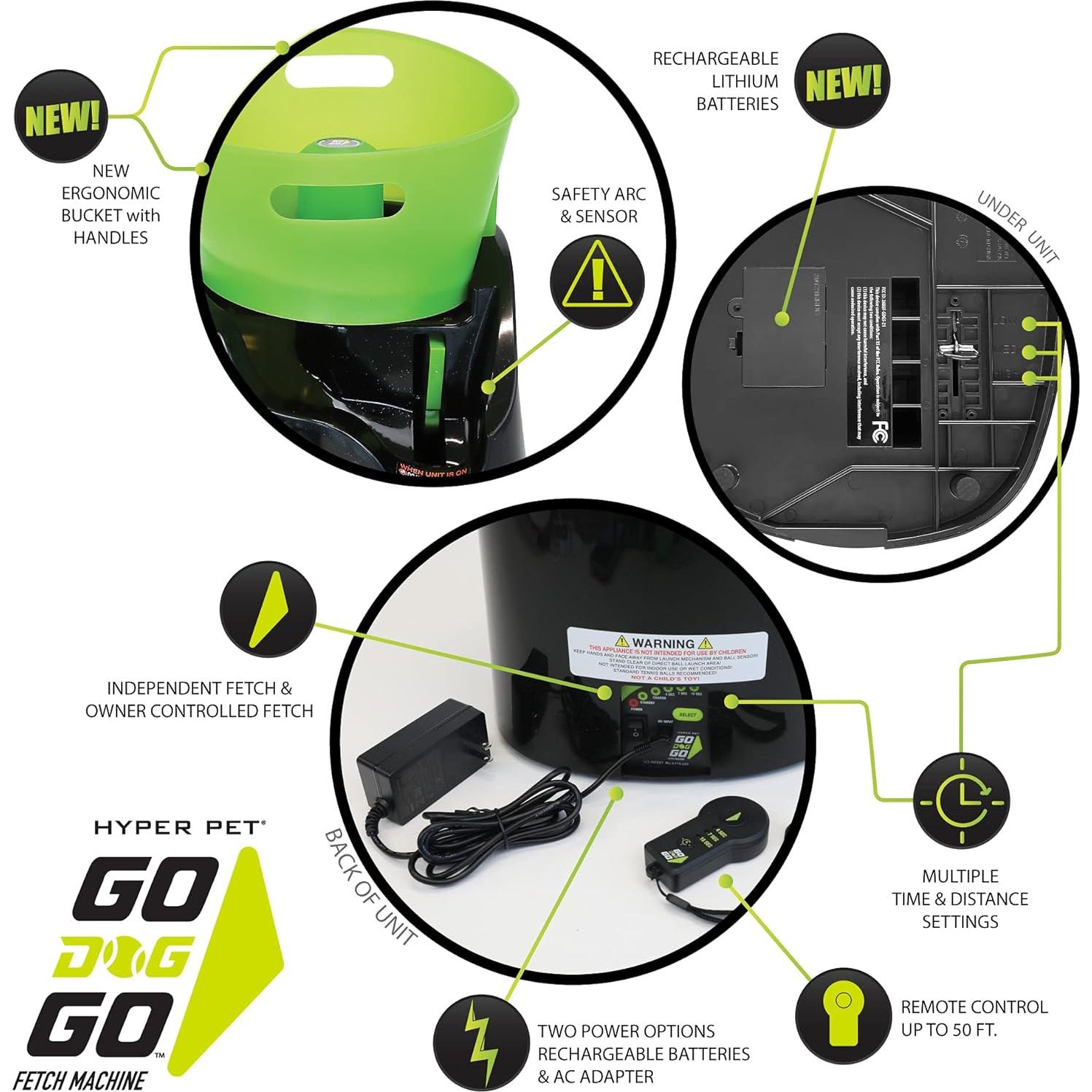 Lanzador Automático de Pelotas GoDogGo para Perros 2.5"