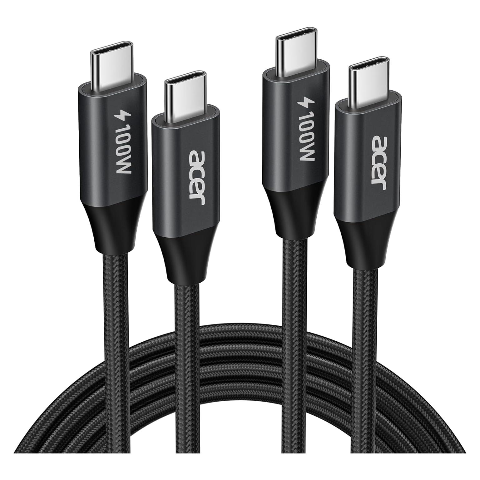 Cable USB C Acer OCB248 100W 1.0m Carga Rápida Nylon
