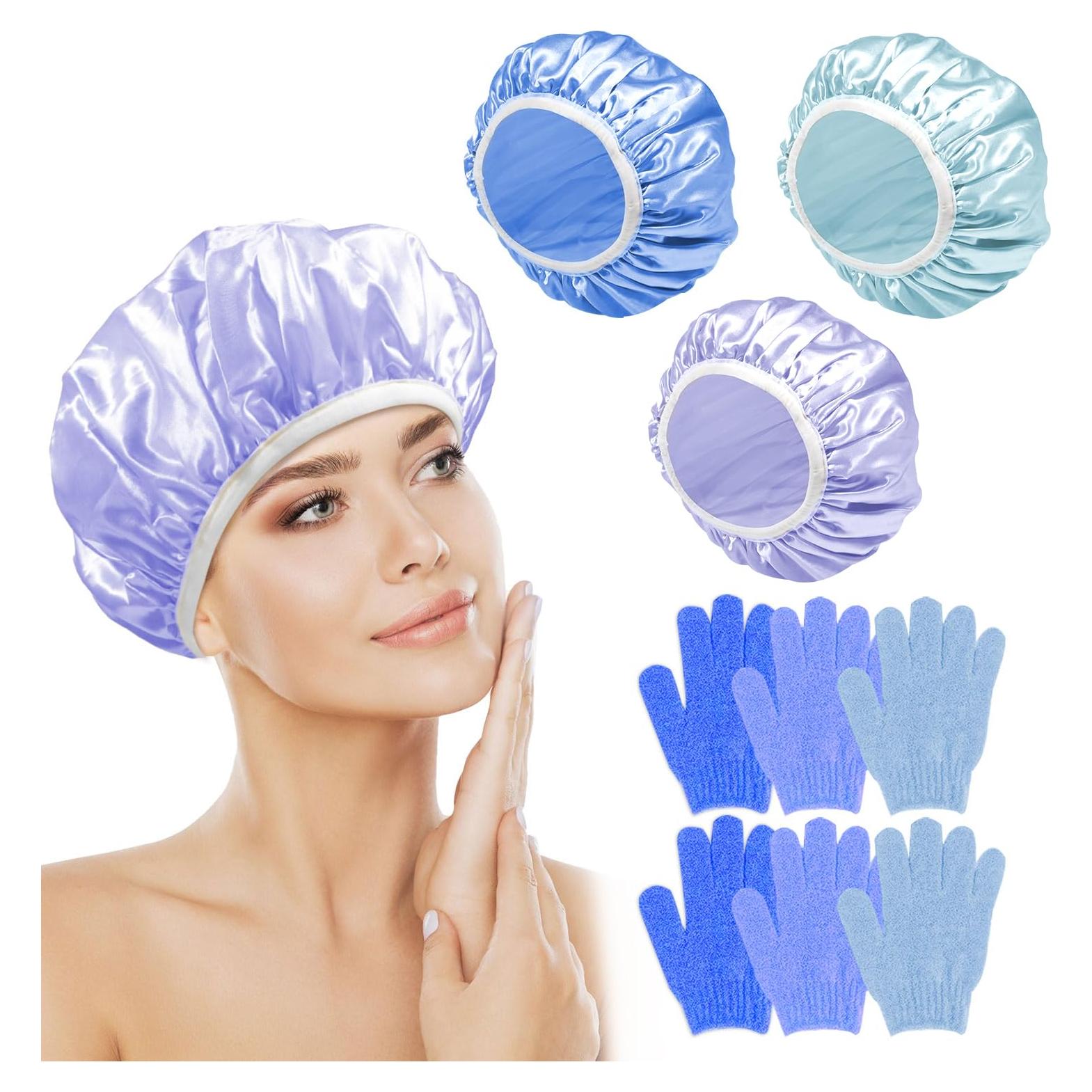 Gorros de Ducha Reutilizables Mis Cosas Novedosas 3PC