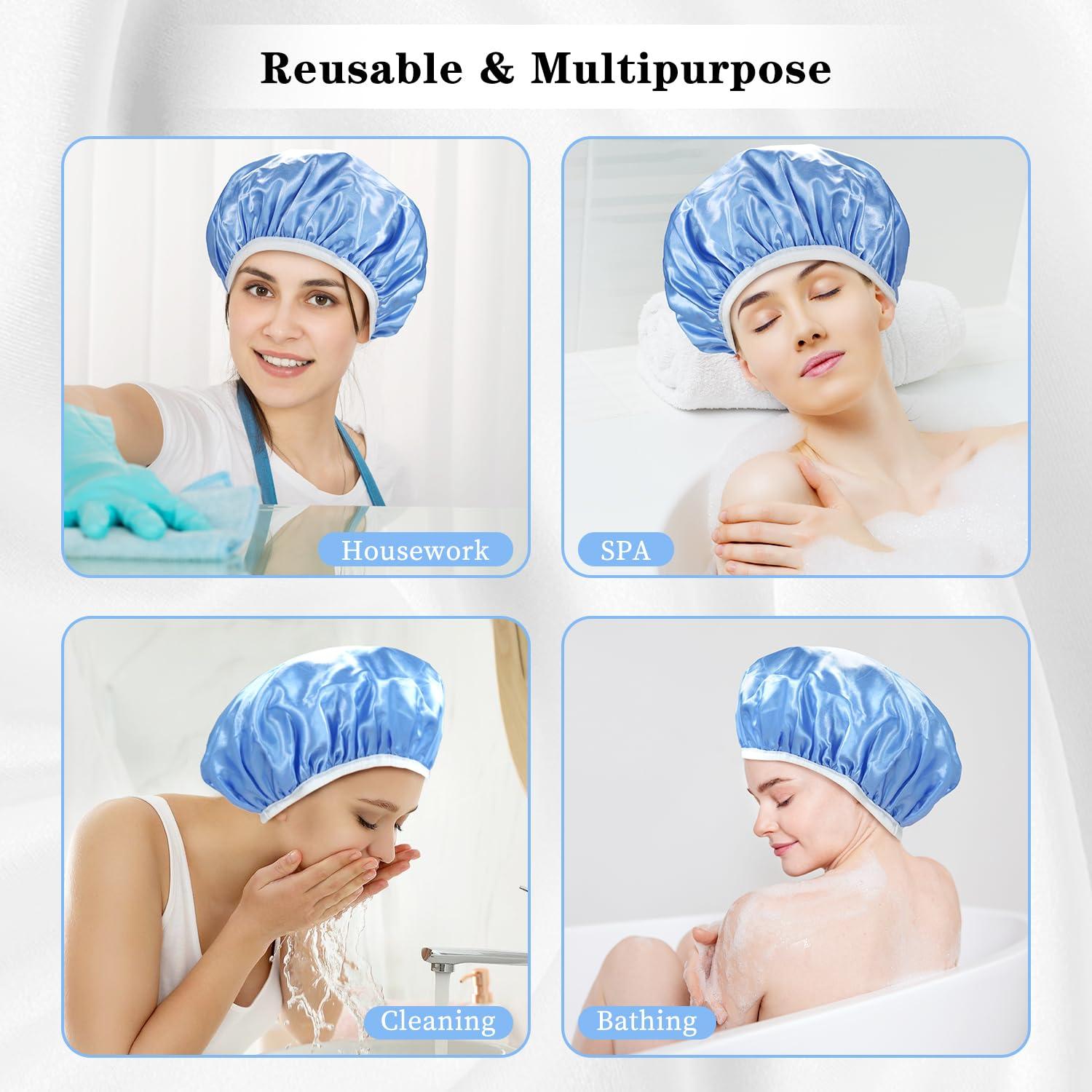 Gorros de Ducha Reutilizables Mis Cosas Novedosas 3PC