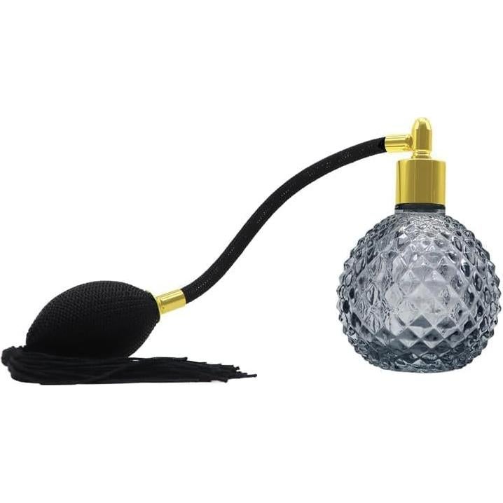 Botella de Perfume Vintage 100ml Topxome Vidrio Negro