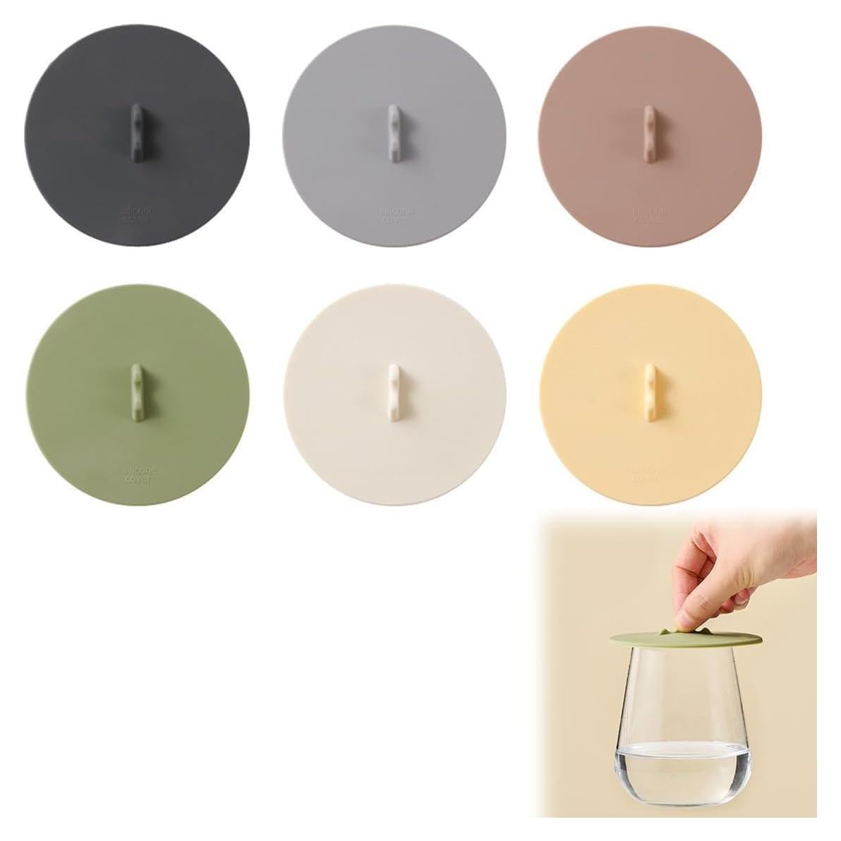 Tapa de Silicona Hermética QUANEISHA para Tazas - 6 Piezas