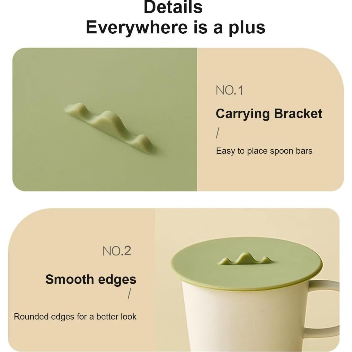 Tapa de Silicona Hermética QUANEISHA para Tazas - 6 Piezas