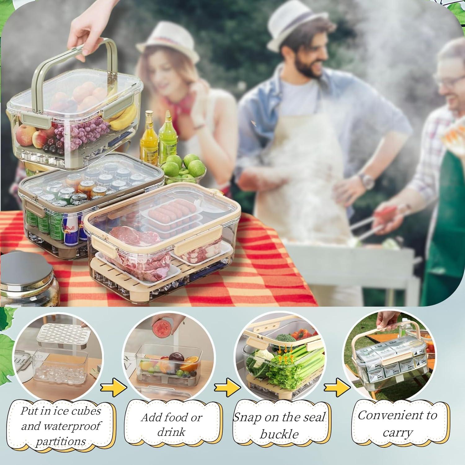 Bandeja de Hielo con Tapa MBHTZJ - 5 Piezas Silicona Azul