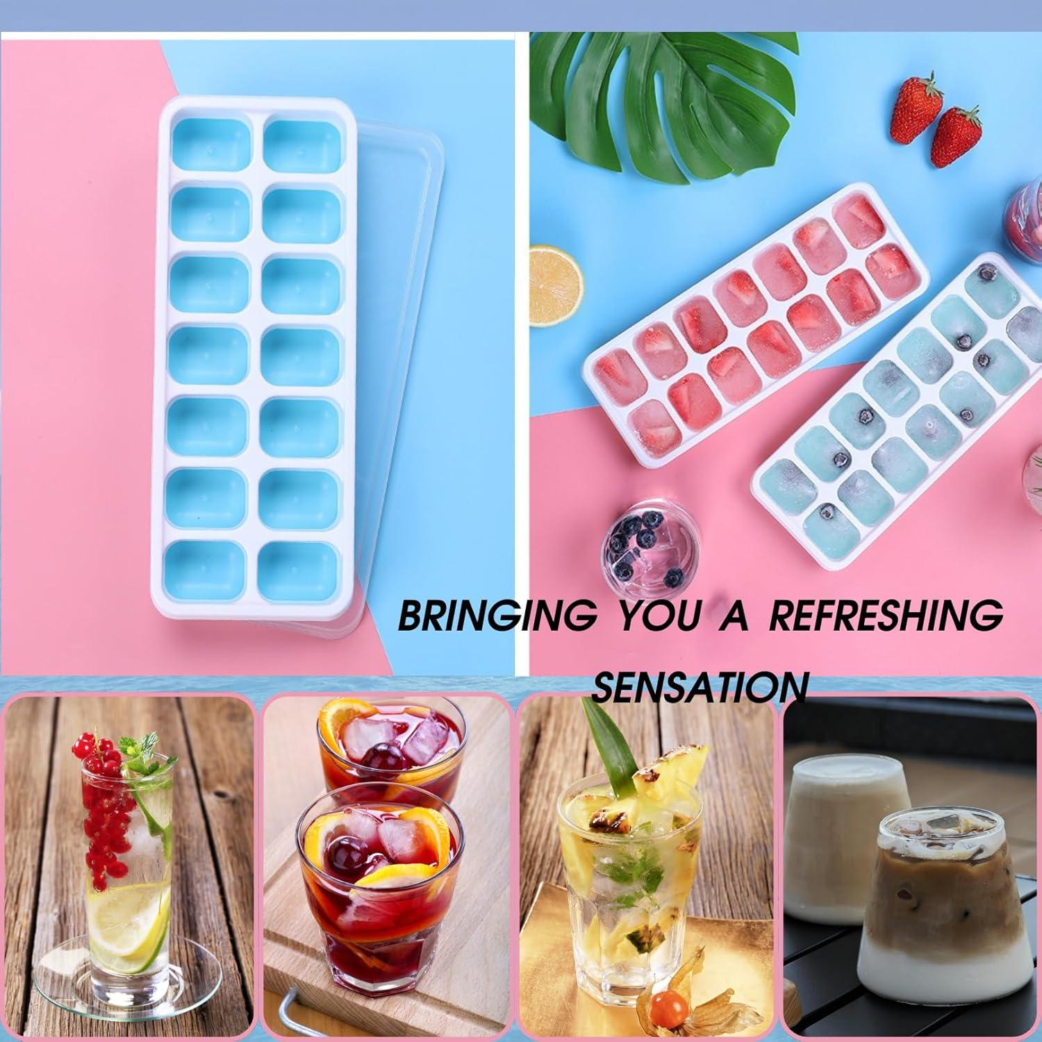 Bandeja de Hielo con Tapa MBHTZJ - 5 Piezas Silicona Azul