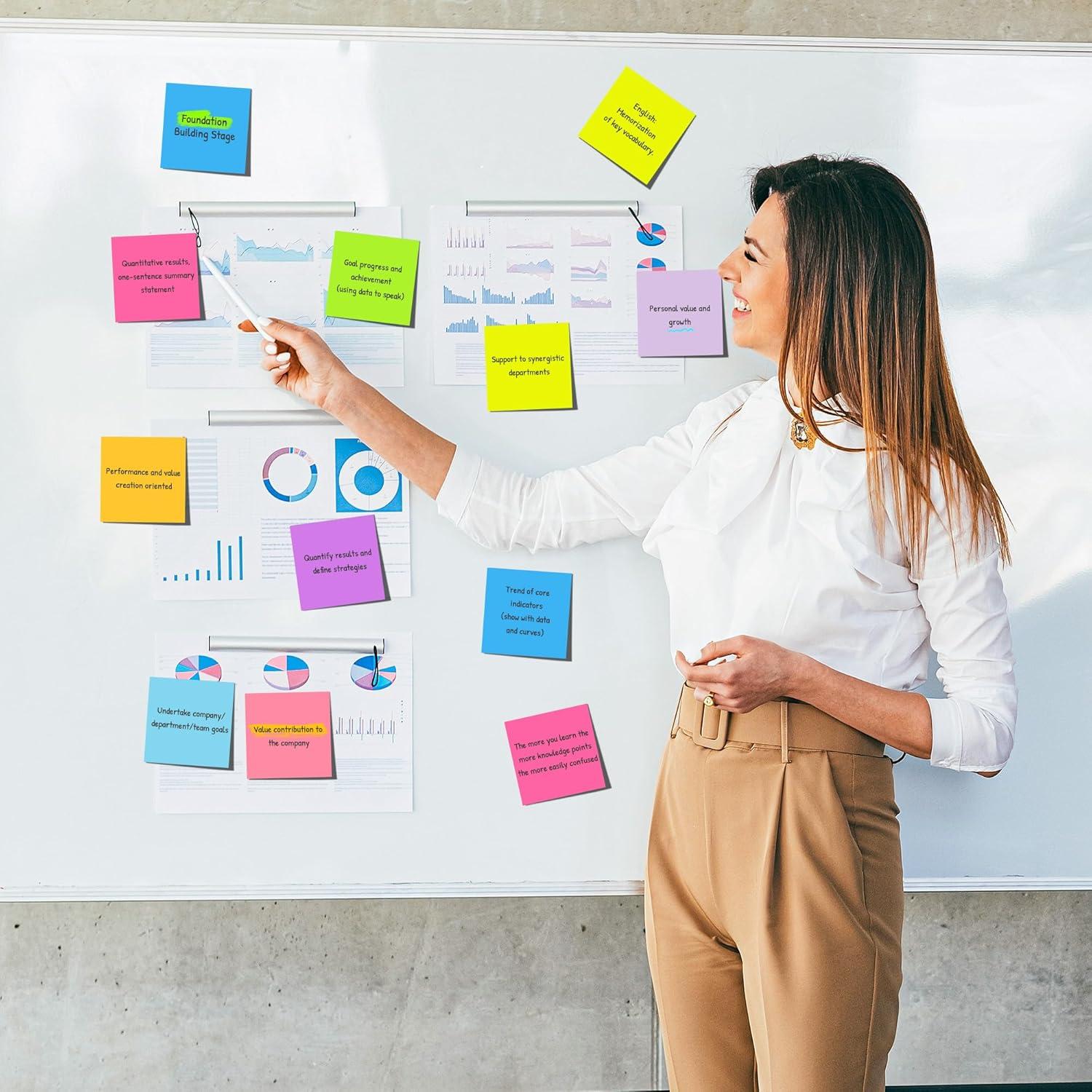 Paquete de 36 Notas Adhesivas VIPSTAR 7.62x7.62 cm 9 Colores