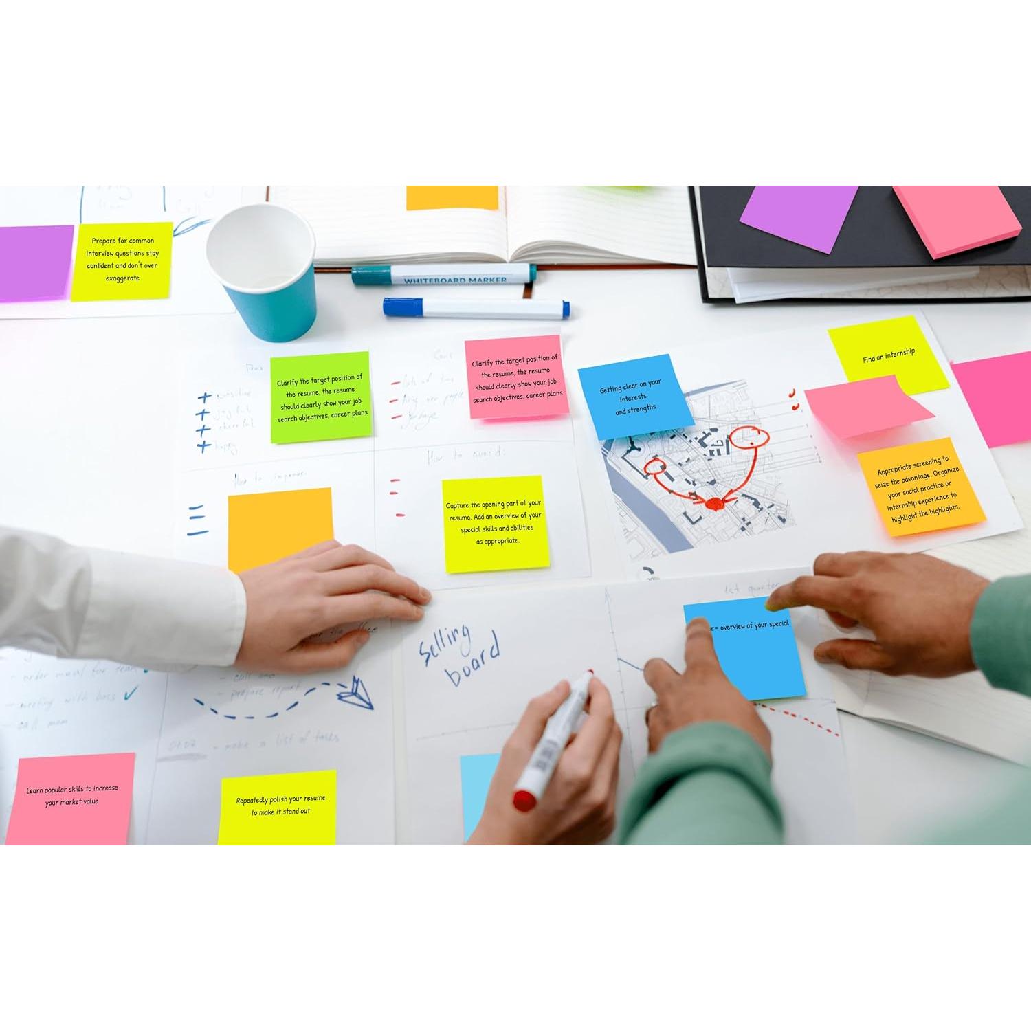 Paquete de 36 Notas Adhesivas VIPSTAR 7.62x7.62 cm 9 Colores