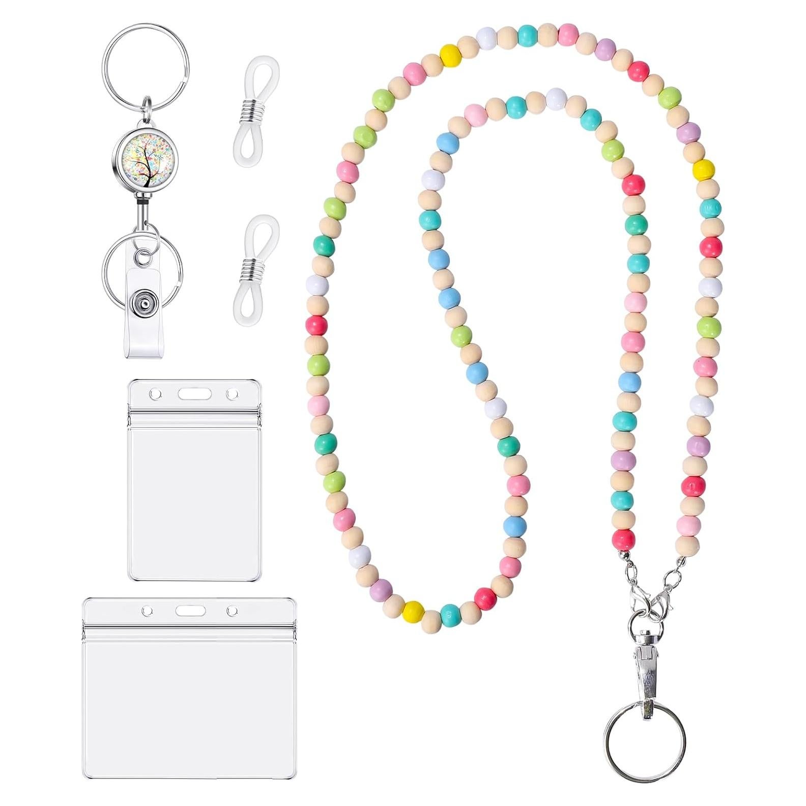 Lanyard Retráctil BESARME con Portatarjetas Colorido 41 cm