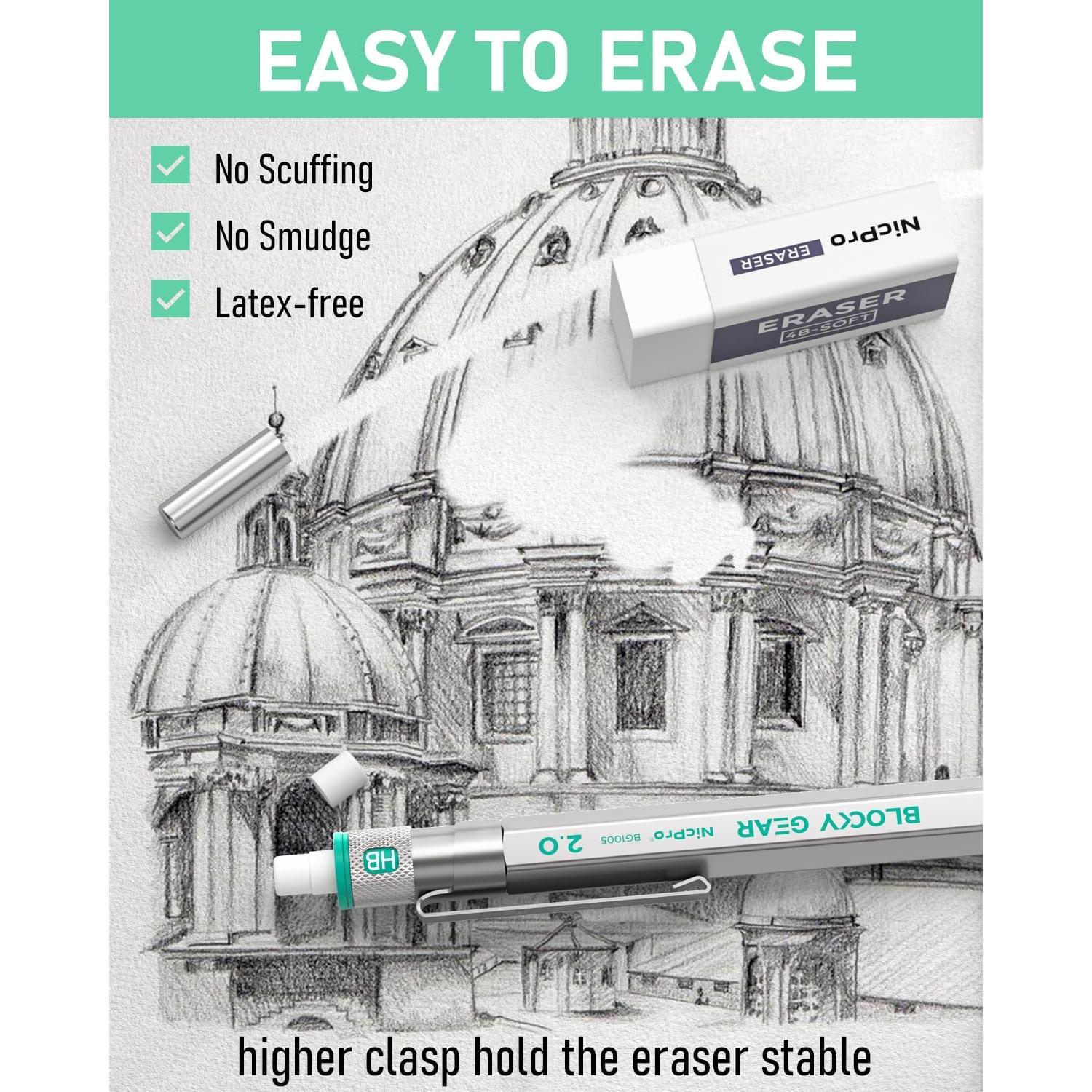 Conjunto de Lápices Mecánicos Nicpro 2mm con Estuche y Recargas