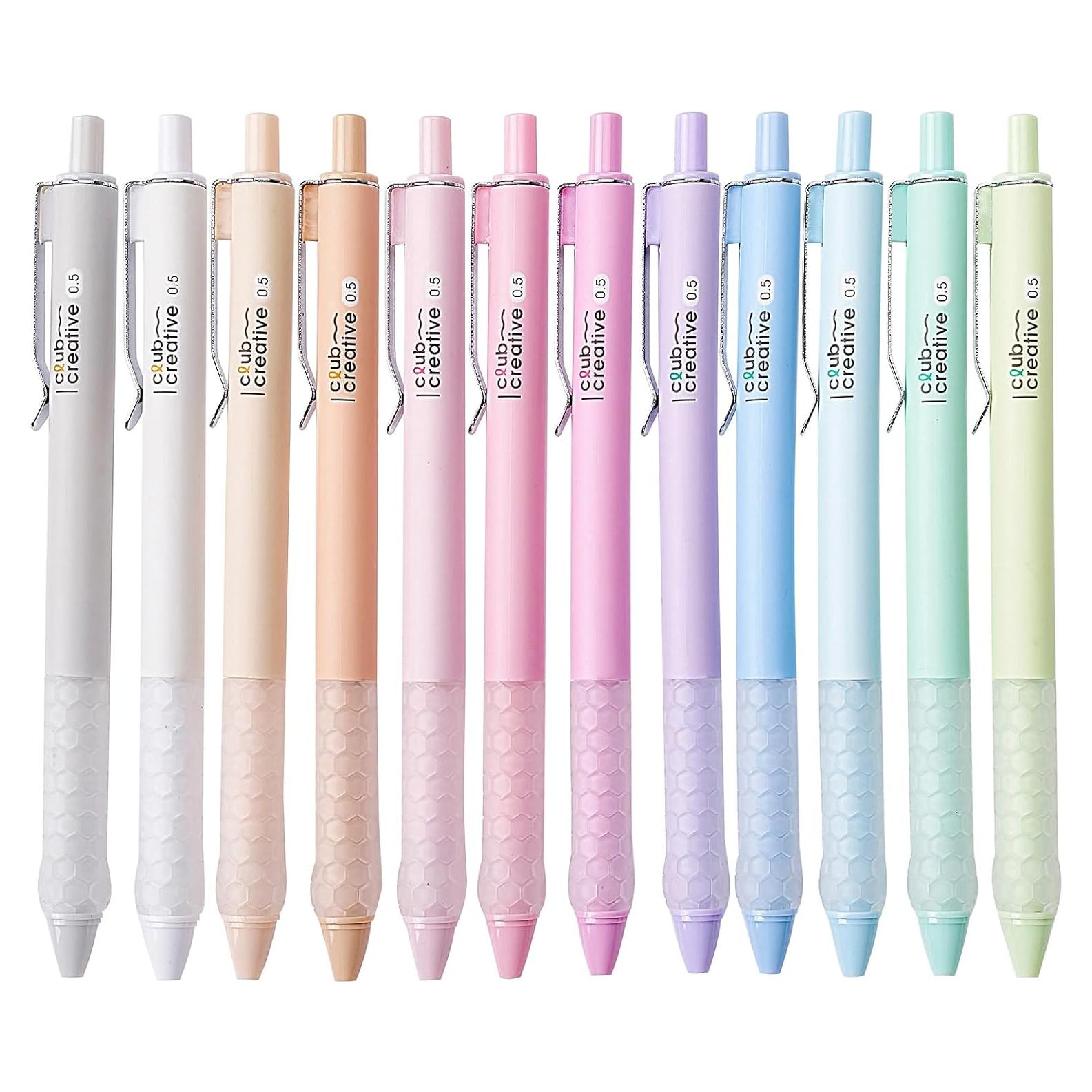 Set de 12 Bolígrafos de Gel LuminoMei 0.5mm Tinta Negra