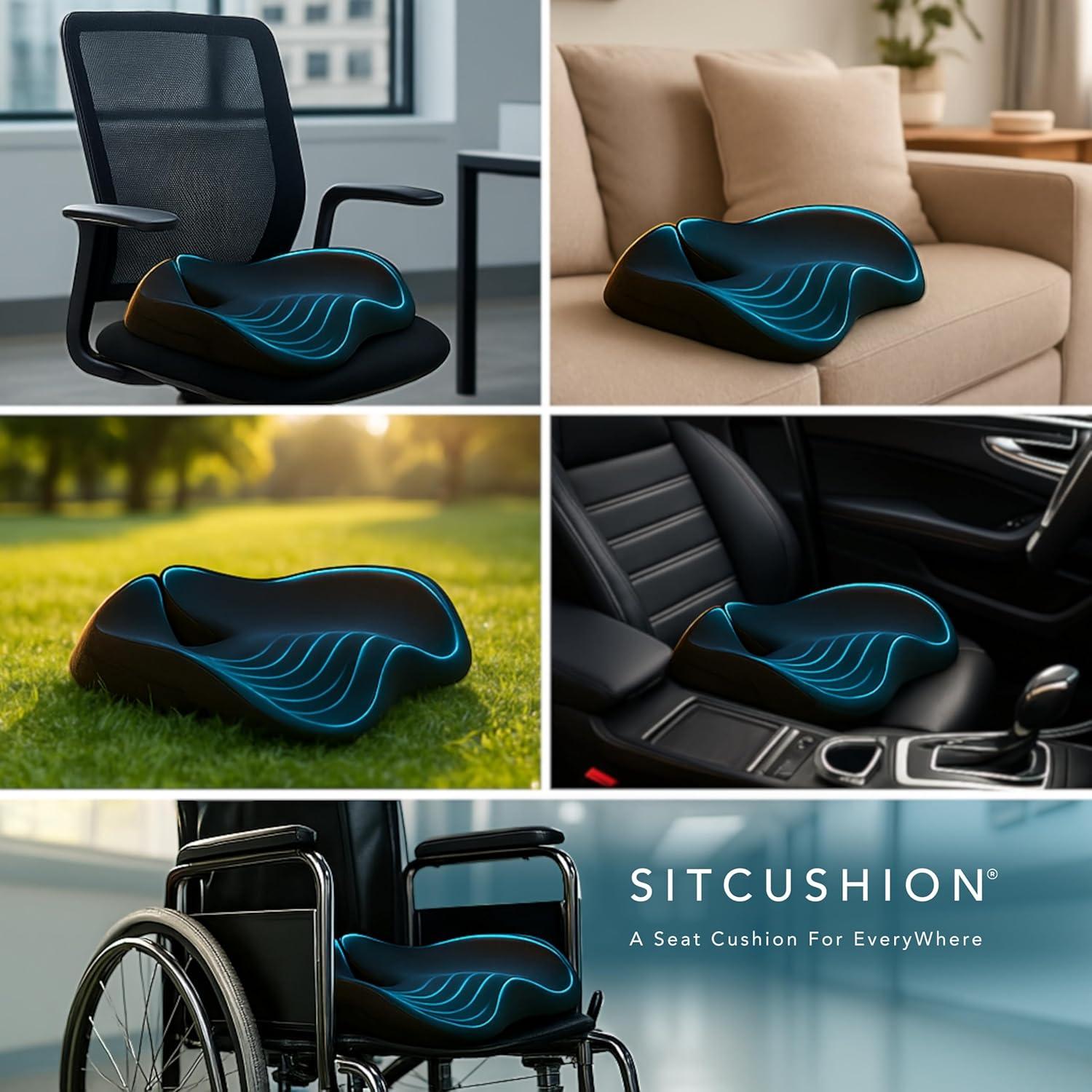 Cojín Ergonómico SitCushion Extra Grande para Coccix y Espalda