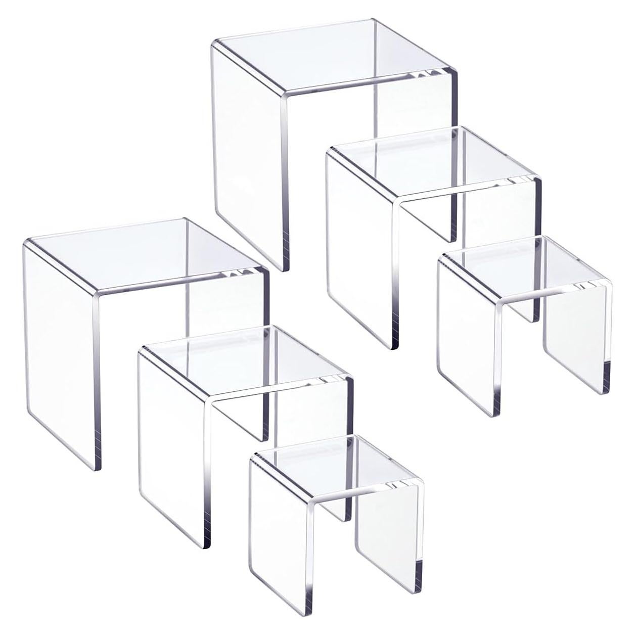 Soportes de Exhibición Acrílicos HIIMIEI 2 Juegos 3 Niveles