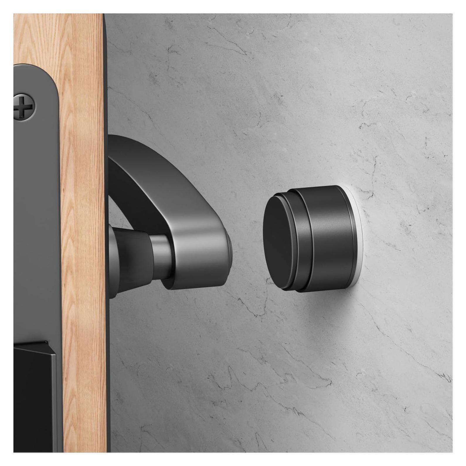 Tope de puerta Brieieziy negro con absorción de impactos 3.5 cm