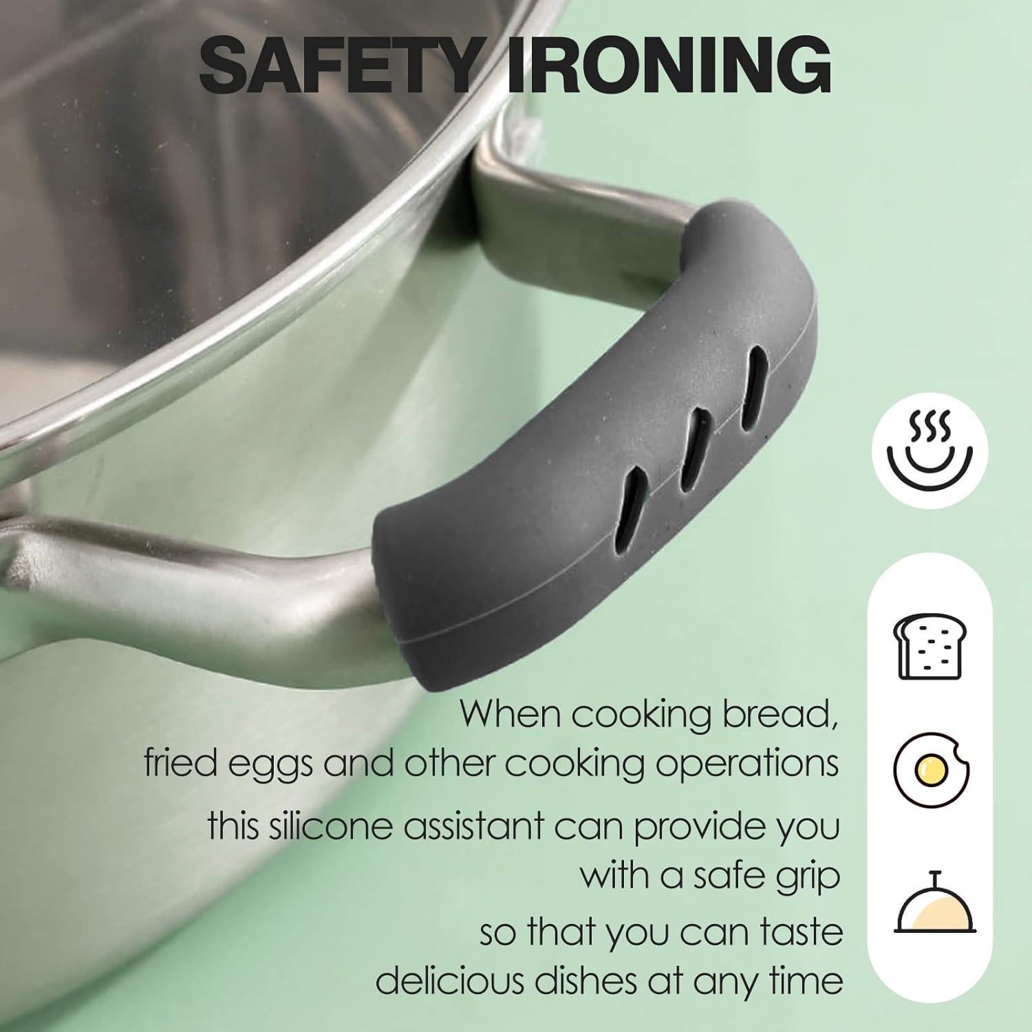 6 Cubiertas de Mango de Silicona UAIAGM Resistentes al Calor