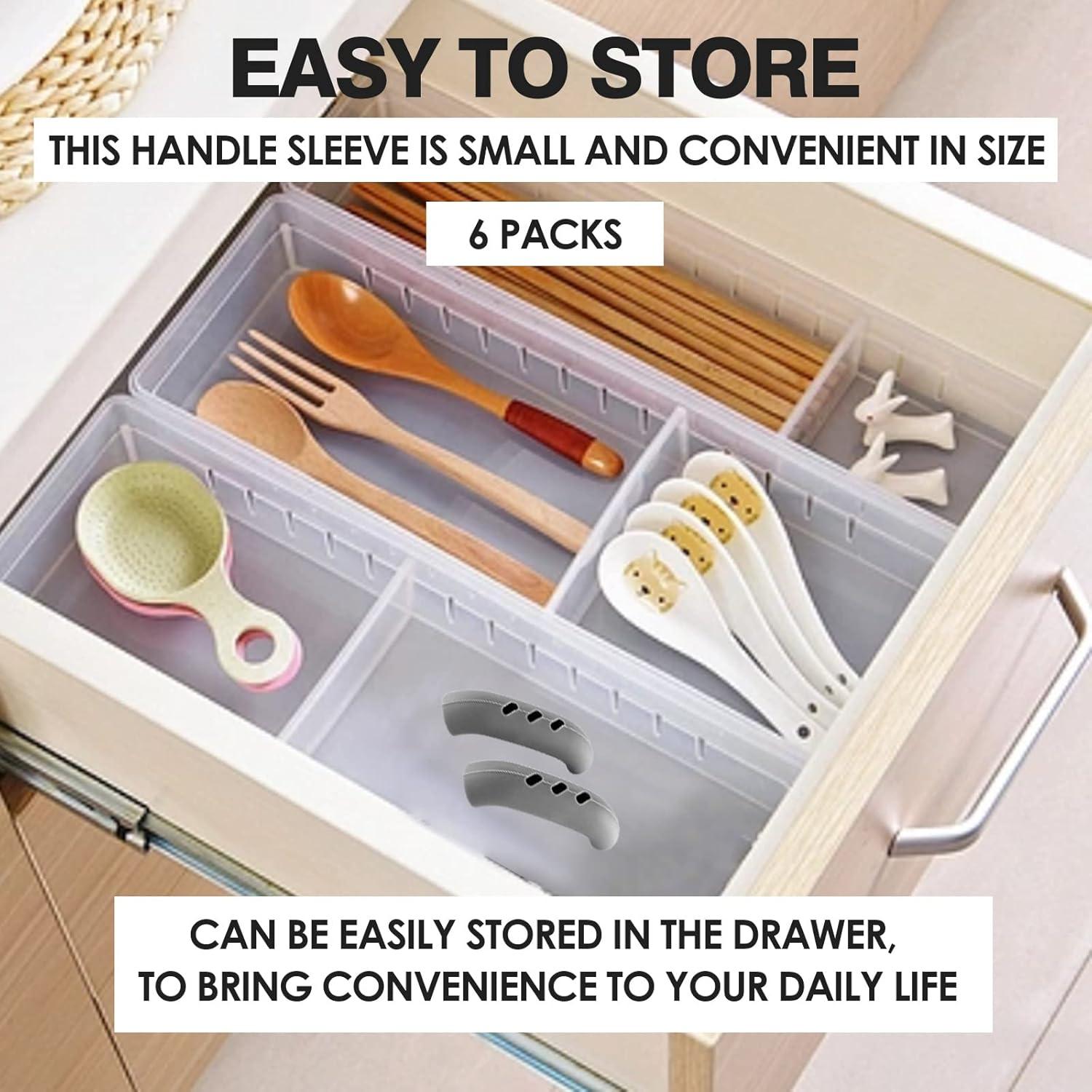 6 Cubiertas de Mango de Silicona UAIAGM Resistentes al Calor