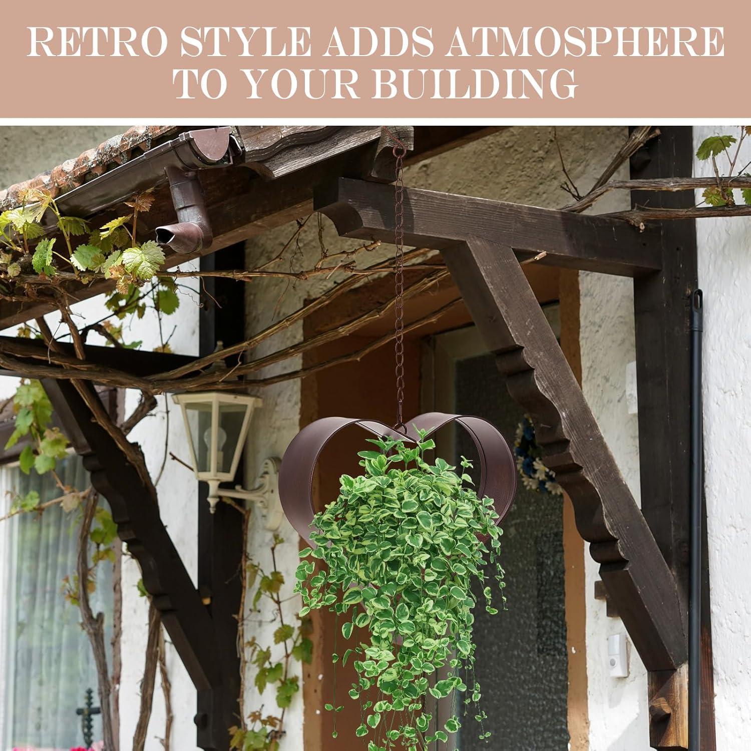 Soportes de Plantas Colgantes Romooa en Forma de Corazón - 2 Piezas