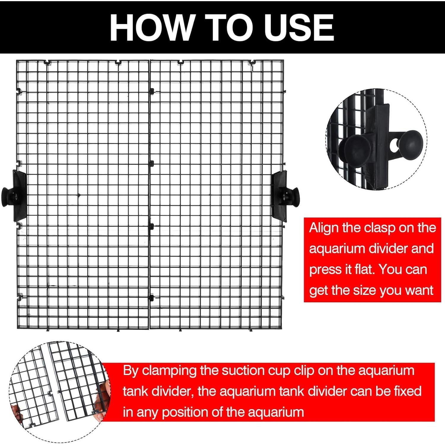 Divisores de Pecera 18 Pcs Layashala con Clips de Succión