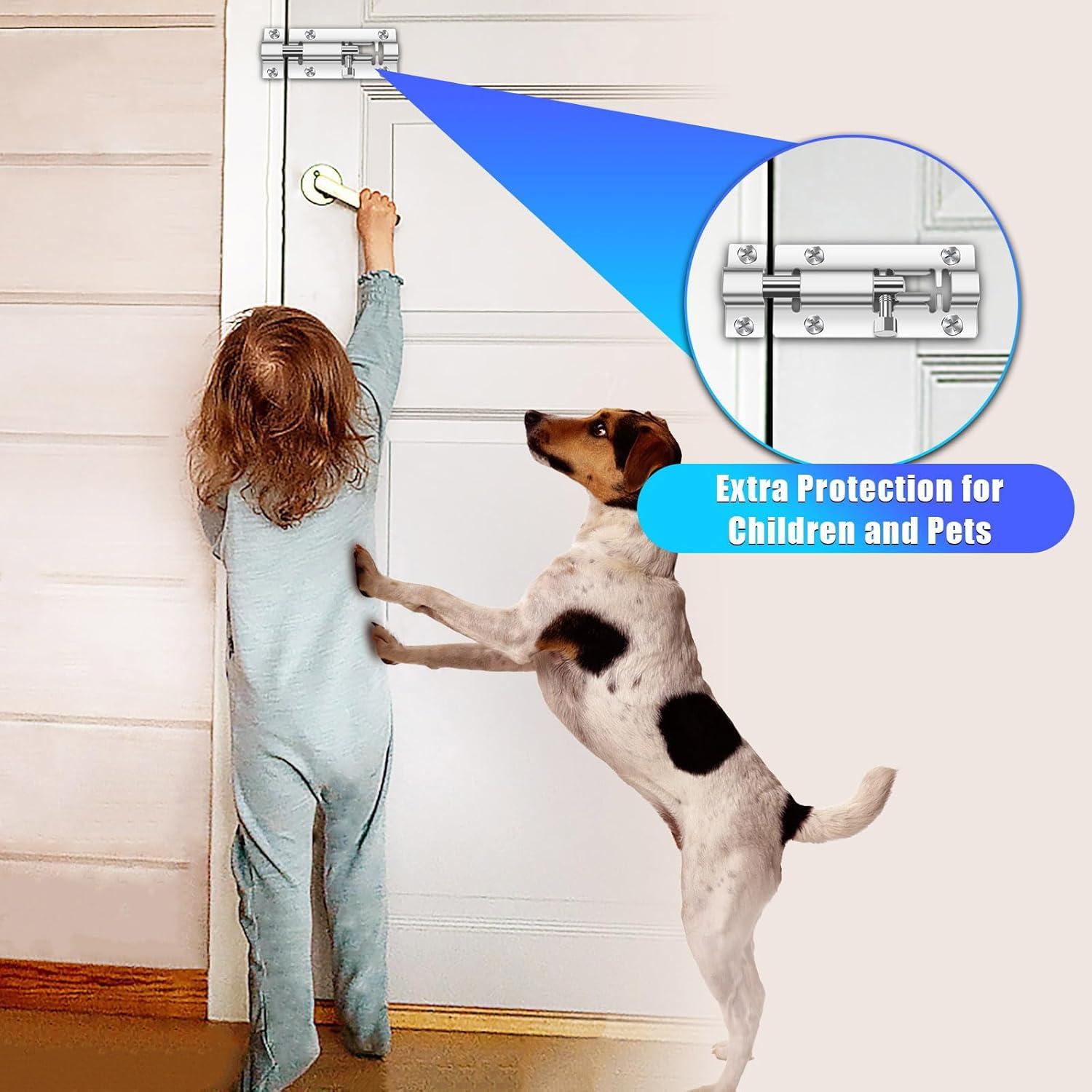 Cerraduras Deslizantes INBOF 2 Piezas Acero Inoxidable 7.62 cm