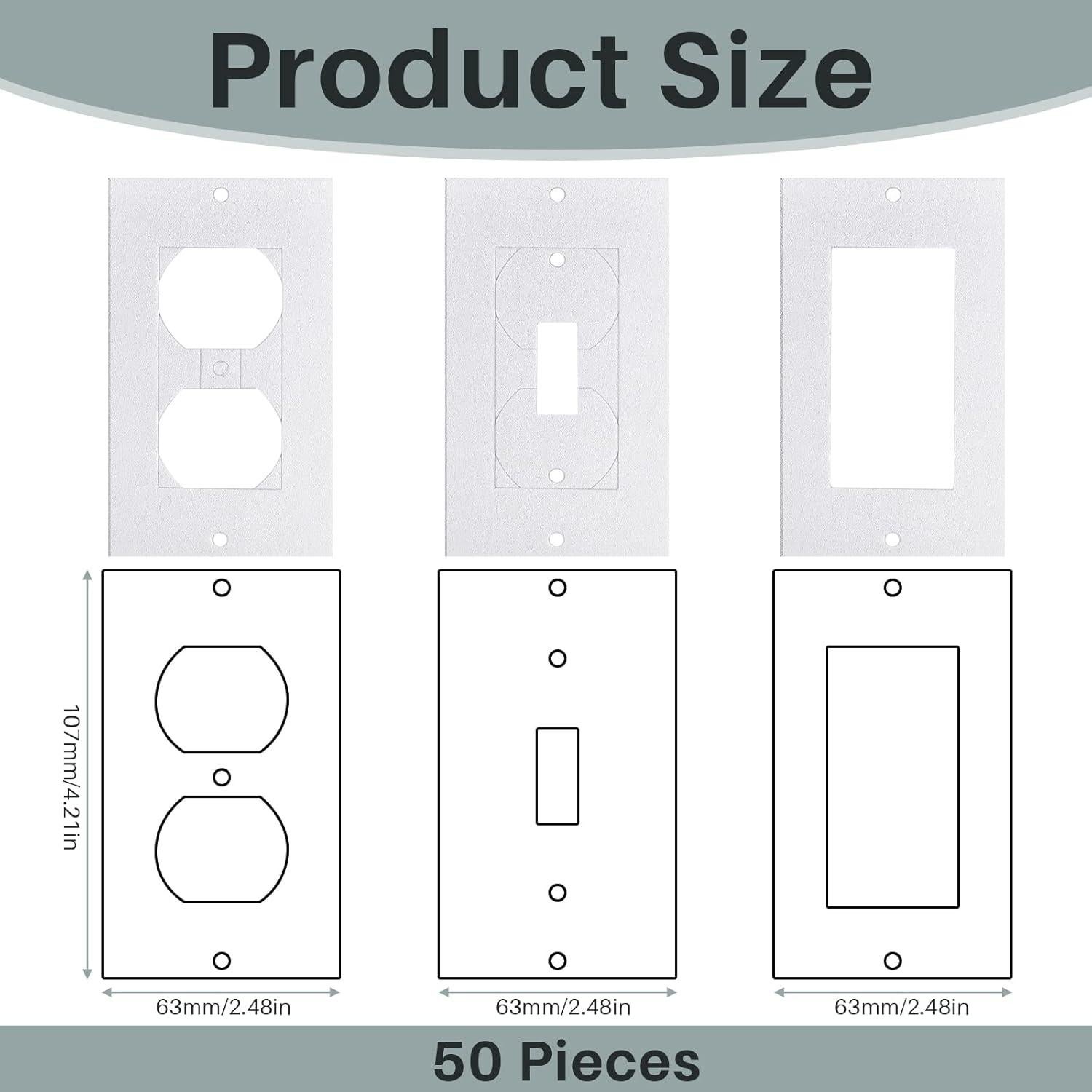 Gaskets de Aislamiento Tondiamo 50 Pcs 63x107 mm Blanco