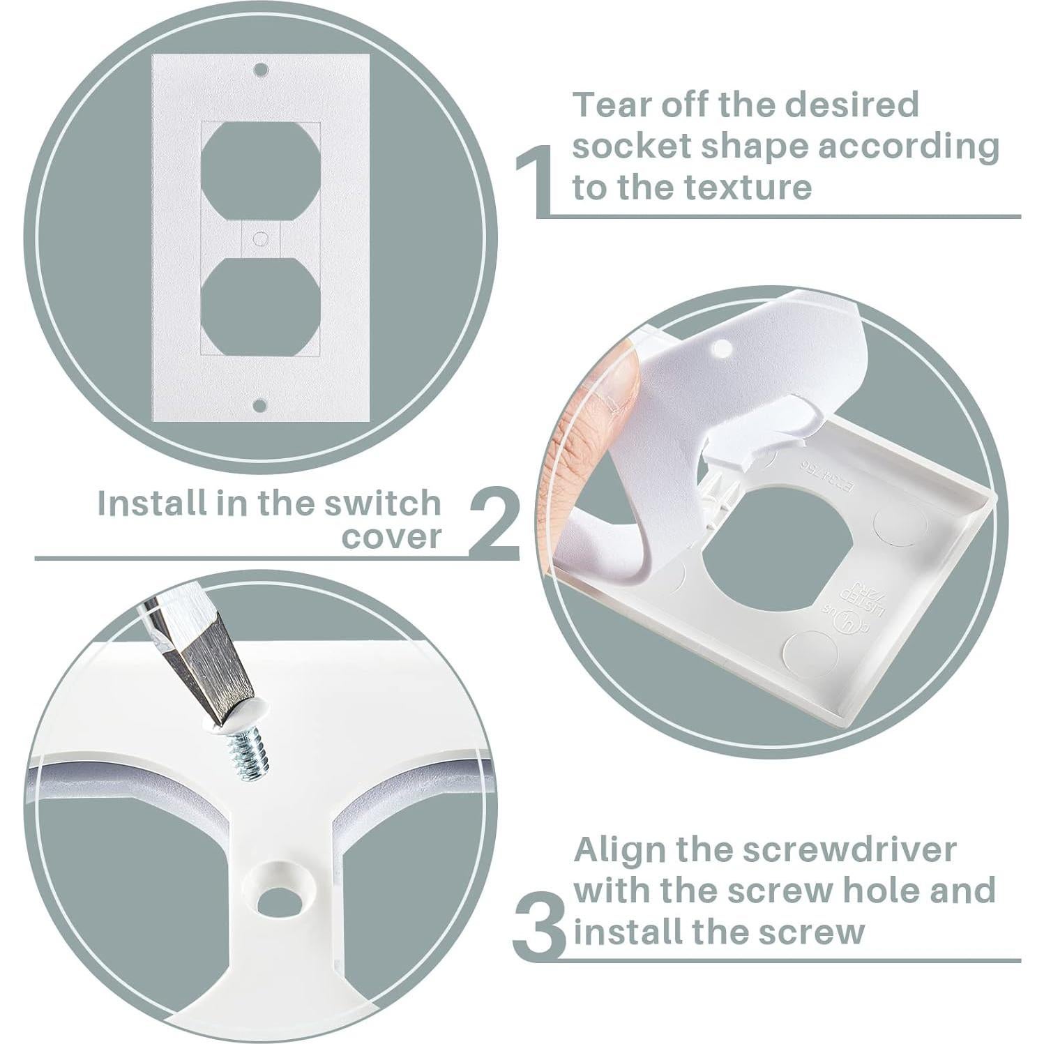 Gaskets de Aislamiento Tondiamo 50 Pcs 63x107 mm Blanco
