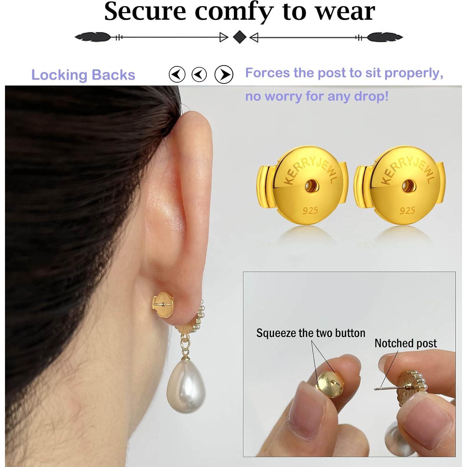 Reemplazos de Aretes de Cierre Kerryjewl en Plata 925 y Oro 14K