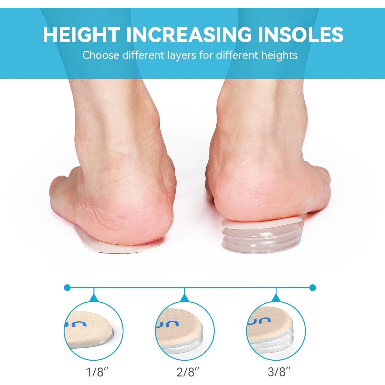 Elevadores de Talón Sumifun de Gel 3 Capas para Mujeres