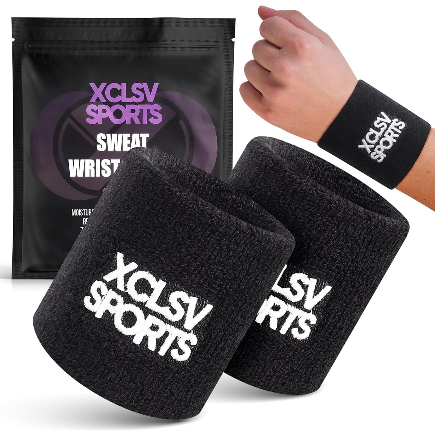 Banda de Muñeca XCLSV SPORTS - Algodón Absorbente - 1 Par