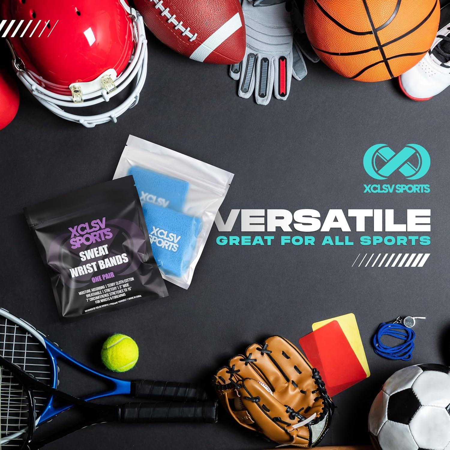Banda de Muñeca XCLSV SPORTS - Algodón Absorbente - 1 Par