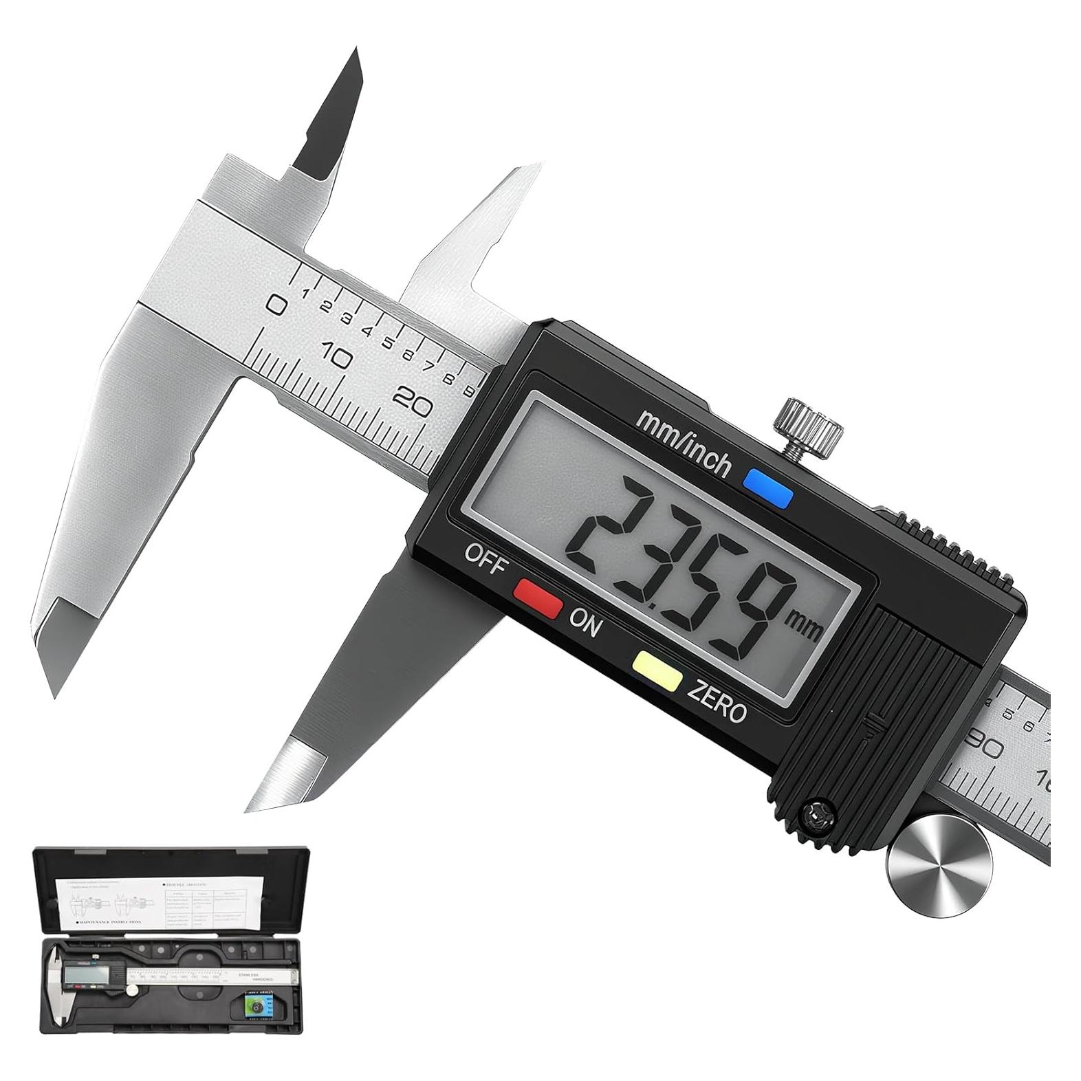 Calibrador Digital Vernier Qfun 150mm Acero Inoxidable Impermeable