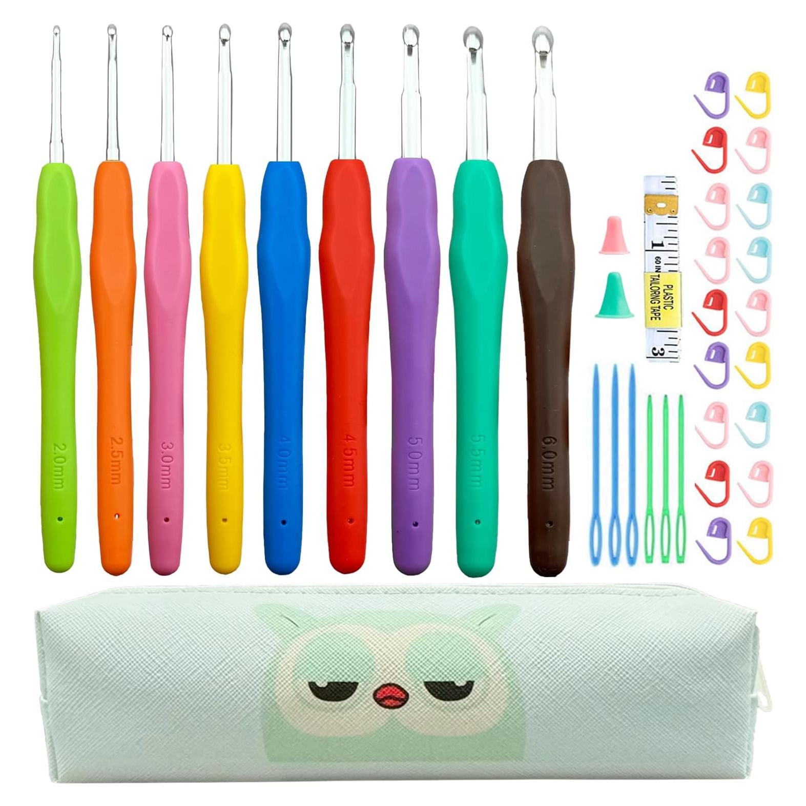 Kit de Ganchillos Weabetfu 50 Piezas Ergonómicos 2mm-6mm