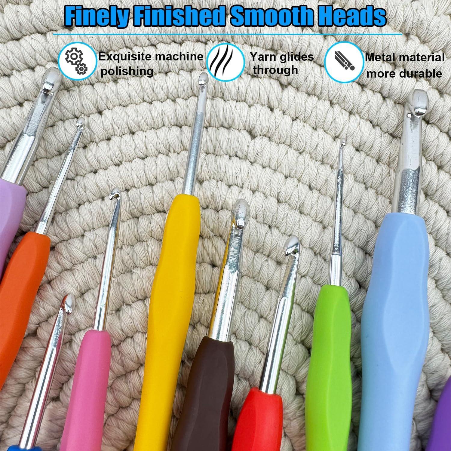 Kit de Ganchillos Weabetfu 50 Piezas Ergonómicos 2mm-6mm