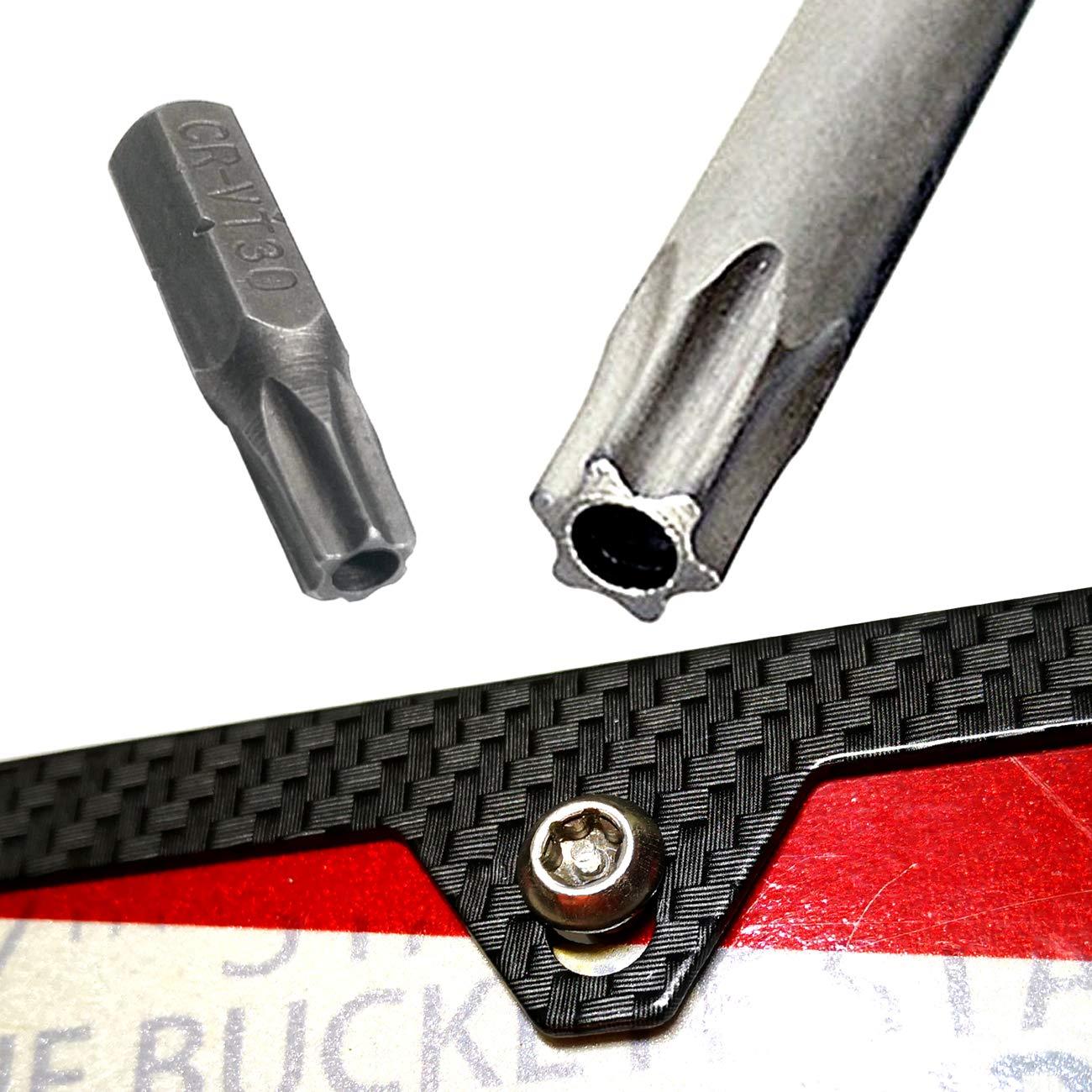 Tornillos Antirrobo para Placas de Matrícula QINMAN M6 20mm Acero Inoxidable