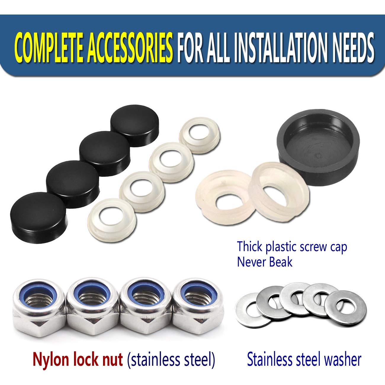 Tornillos Antirrobo para Placas de Matrícula QINMAN M6 20mm Acero Inoxidable