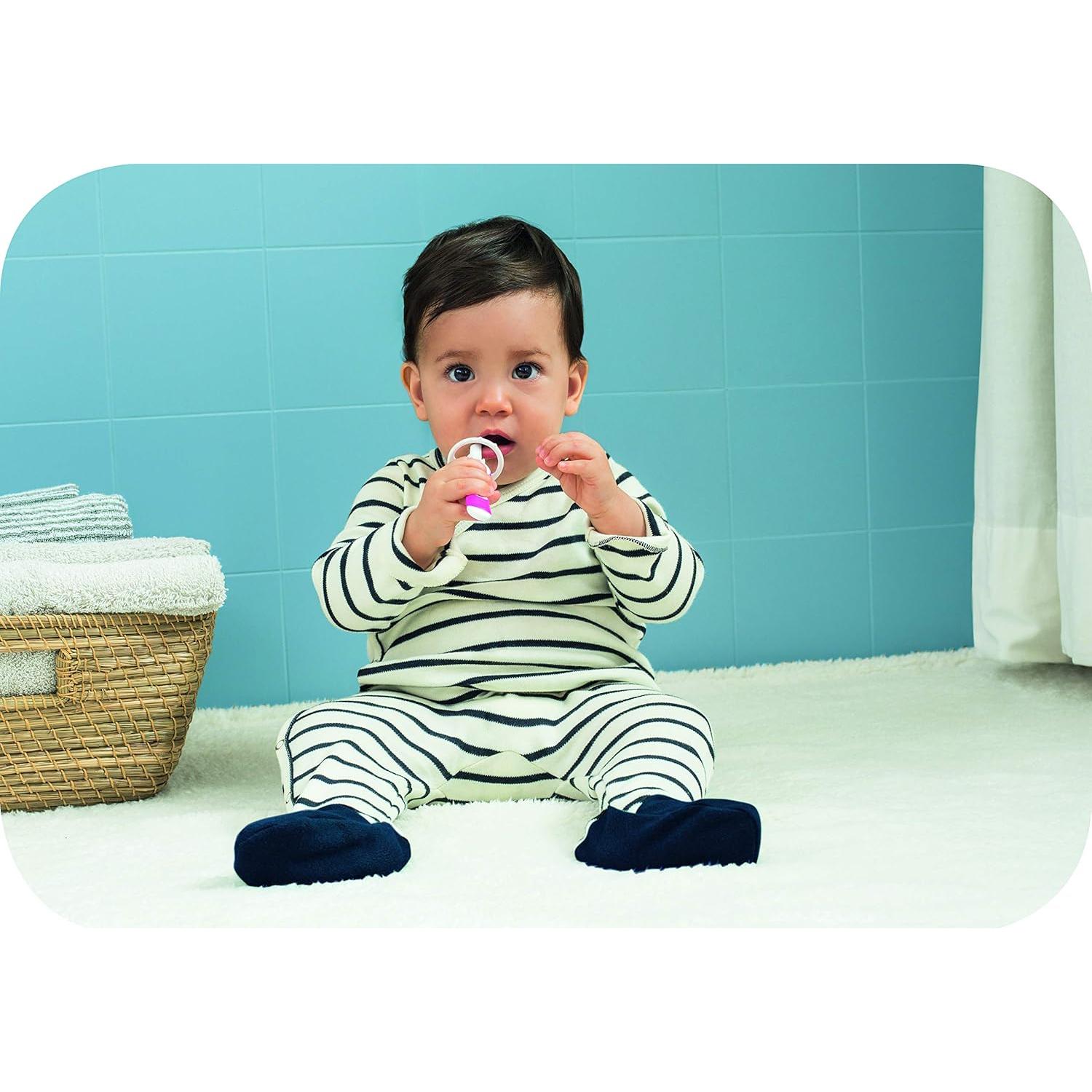 Cepillos de Dientes MAM para Bebés 6+ Meses con Escudo Seguridad