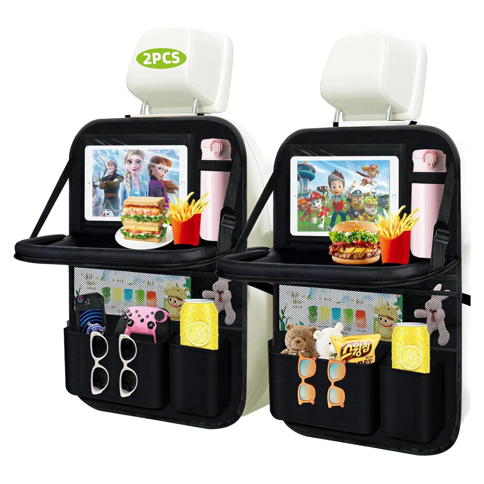 Organizador de Asiento Trasero AIUSLN con Mesa Plegable 9+1 Bolsillos