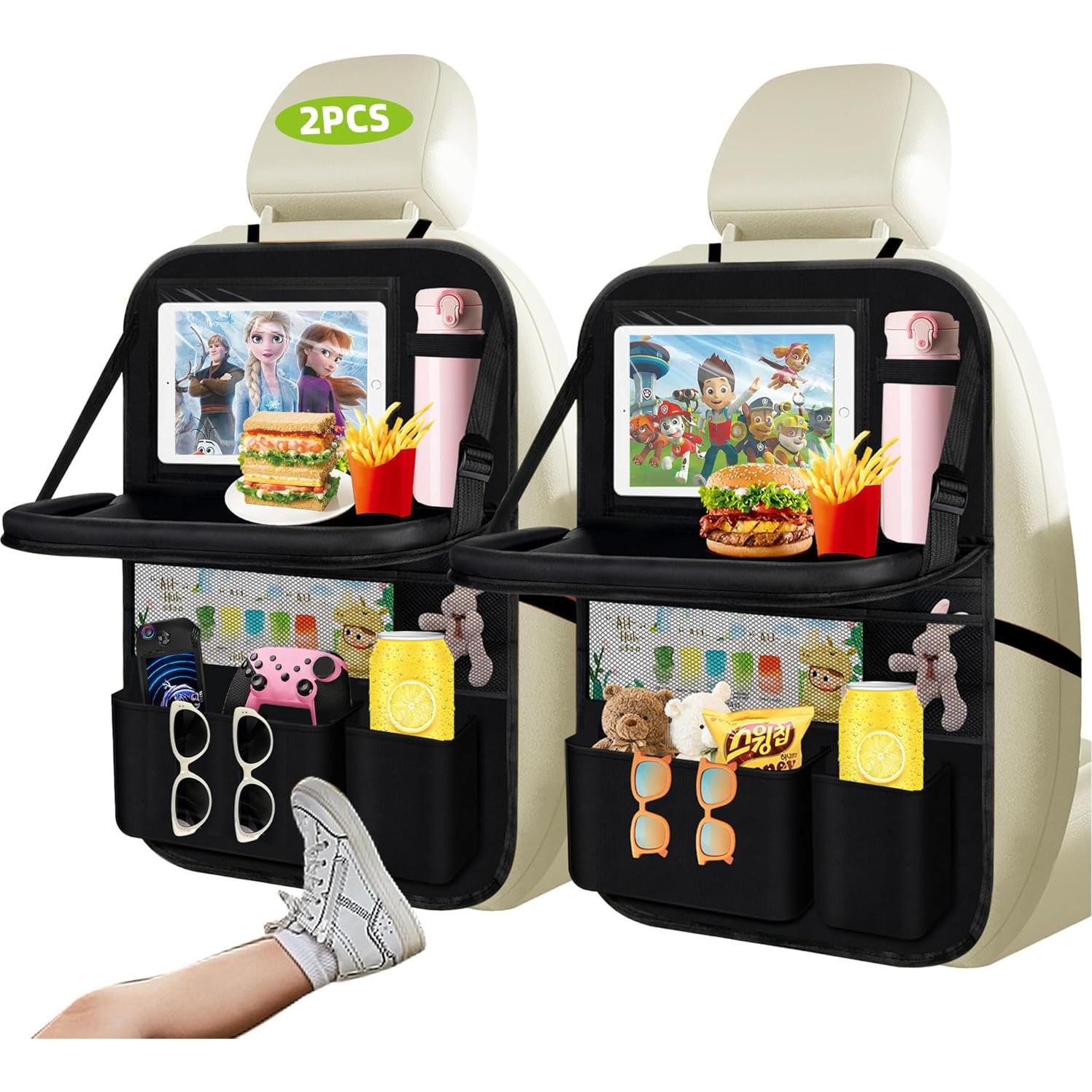 Organizador de Asiento Trasero AIUSLN con Mesa Plegable 9+1 Bolsillos