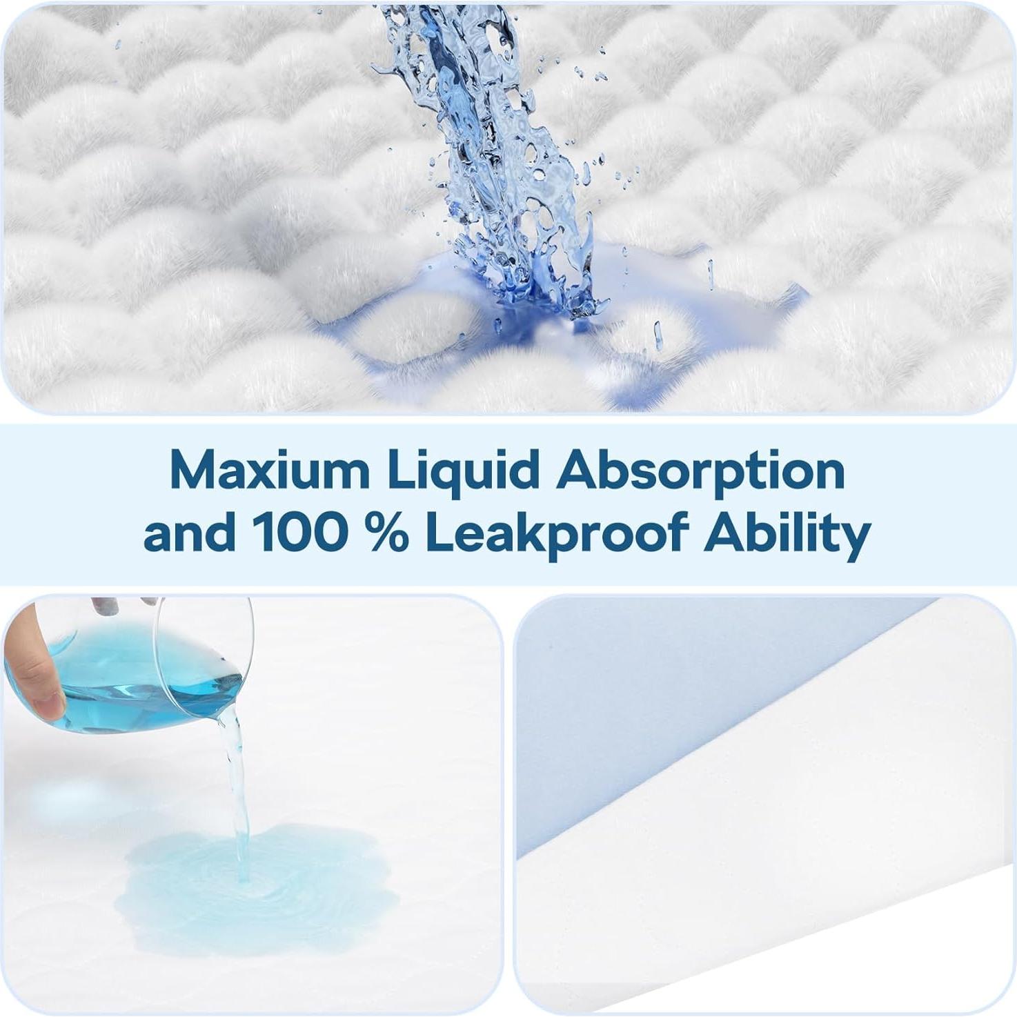 Paquete de 2 almohadillas impermeables BHVESLL 91x137 cm