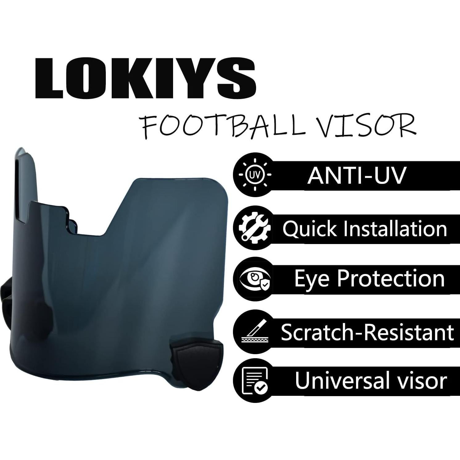 Visera de Fútbol LOKIYS F-52-1 Antirayaduras UV Ajustable