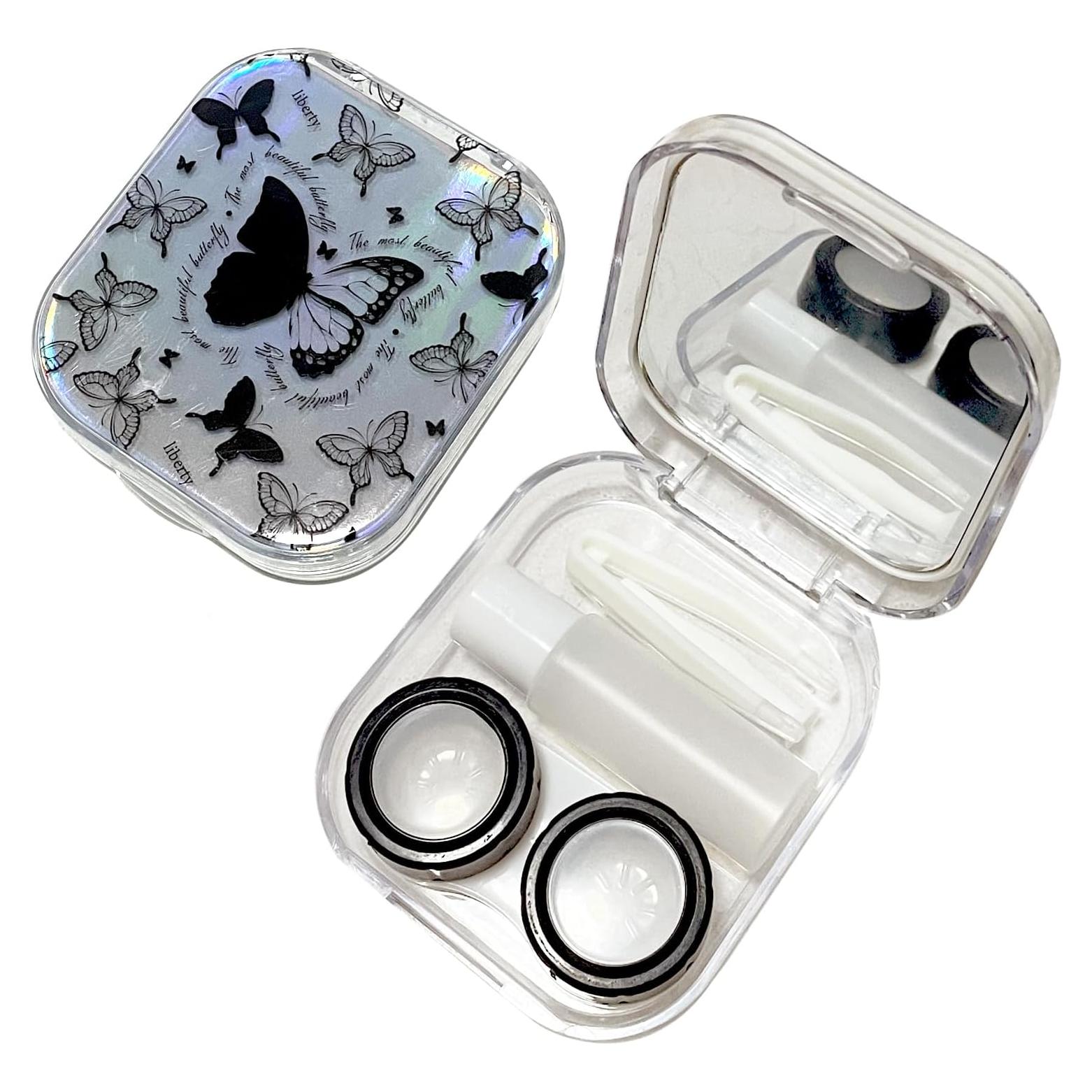 Estuche de Lentes de Contacto Mariposa Howinn con Aplicador y Espejo